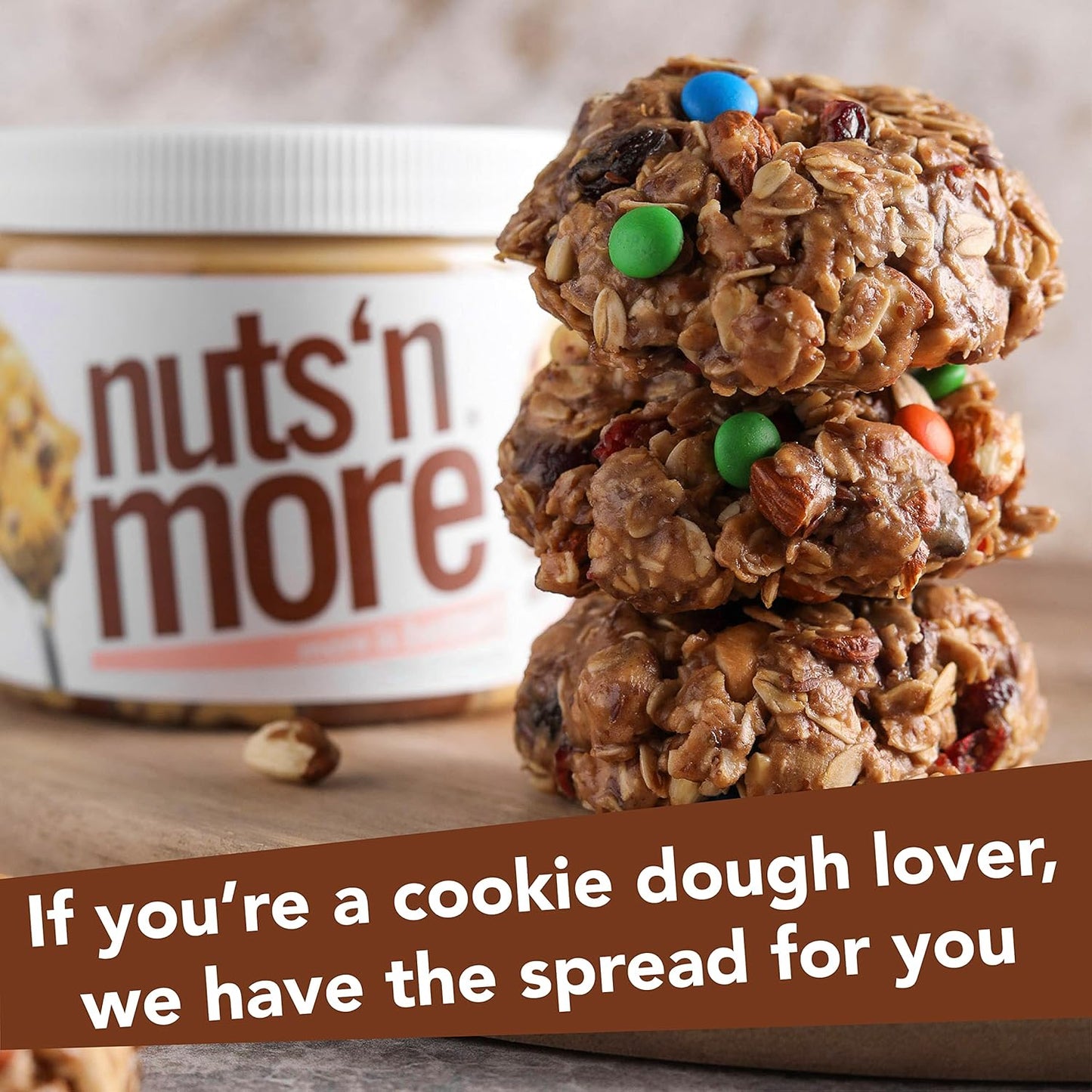 high-protein-chocolate-chip-cookie-dough-peanut-butter-spread---15oz-jar---low-carb-low-sugar-gluten-free-non-gmo-nut-butter-snack---all-natural-3