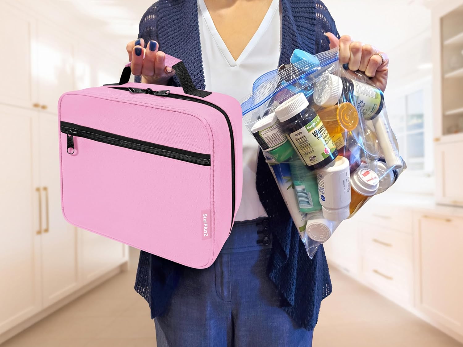 pink-starplus2-large-padded-pill-bottle-organizer---travel-home-medicine-bag-for-medications-vitamins-medical-supplies---case-carrier-storage-med-bag-no-lock-4