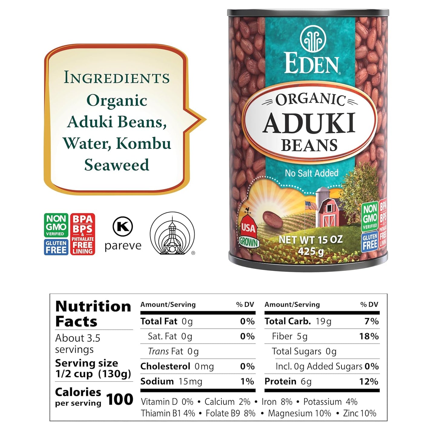 organic-non-gmo-aduki-beans-azuki-adzuki---no-salt-added---red-beans---macrobiotic---15-oz-can---12-pack-2