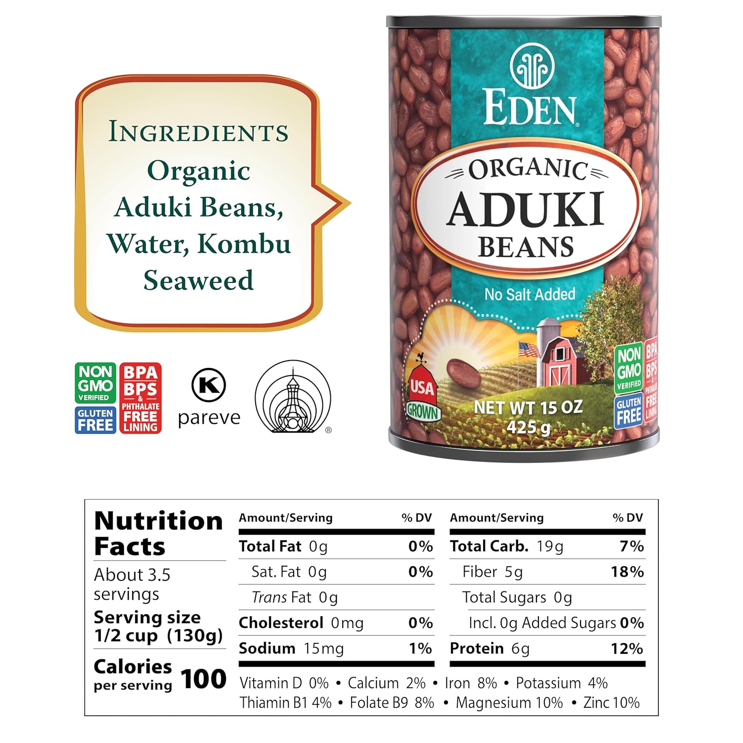 organic-non-gmo-aduki-beans-azuki-adzuki---no-salt-added---red-beans---macrobiotic---15-oz-can---12-pack-2