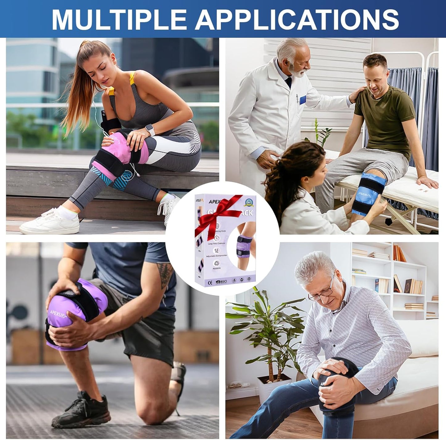 large-reusable-gel-ice-pack-wrap-for-knee-pain-relief---flexible-cold-pack-for-injuries-on-knee-back-shoulder-elbow-ankle-and-leg---blue-l---1-pack-8