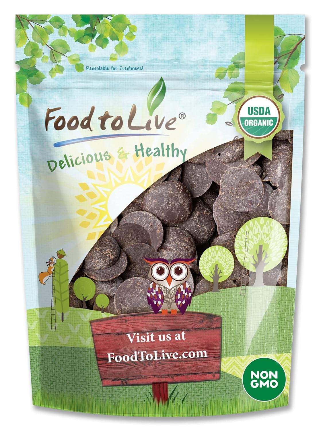 organic-cacao-paste-1lb---non-gmo-kibbled-wafers-bars-pure-unrefined-keto-vegan-bulk-rich-in-fiber-copper-manganese-sirtfood-1