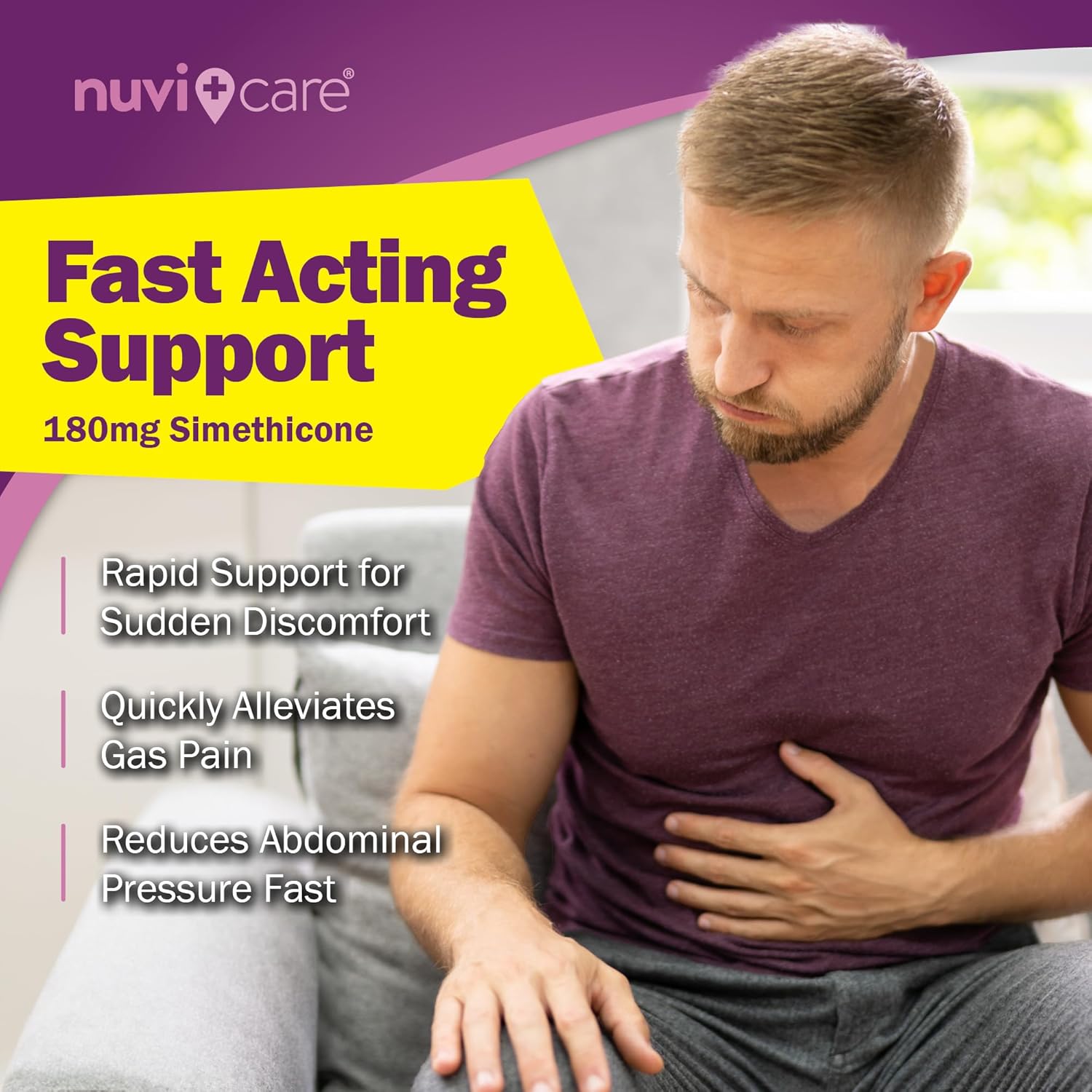 Ultra Strength Gas Relief Softgels (180mg) for Adults - Anti Gas & Bloating Relief - Compare to Phazyme - Stomach Gas Relief (100 Count) - Espot.com.au