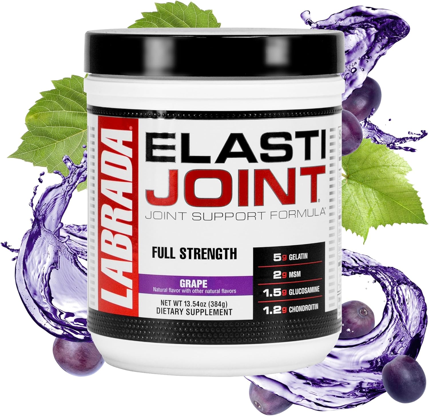 Labrada Nutrition Elastijoint Grape Glucosamine Joint Support Powder - Men & Women, Pain Relief & Bone Health Supplement, Gluten-Free Formula with Chondroitin & MSM - Espot.com.au