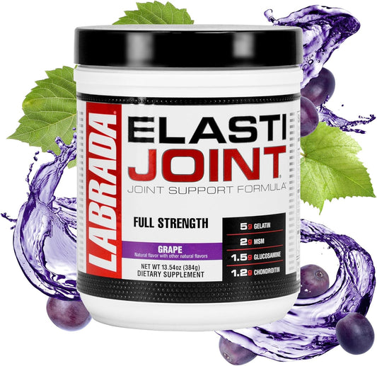 Labrada Nutrition Elastijoint Grape Glucosamine Joint Support Powder - Men & Women, Pain Relief & Bone Health Supplement, Gluten-Free Formula with Chondroitin & MSM - Espot.com.au