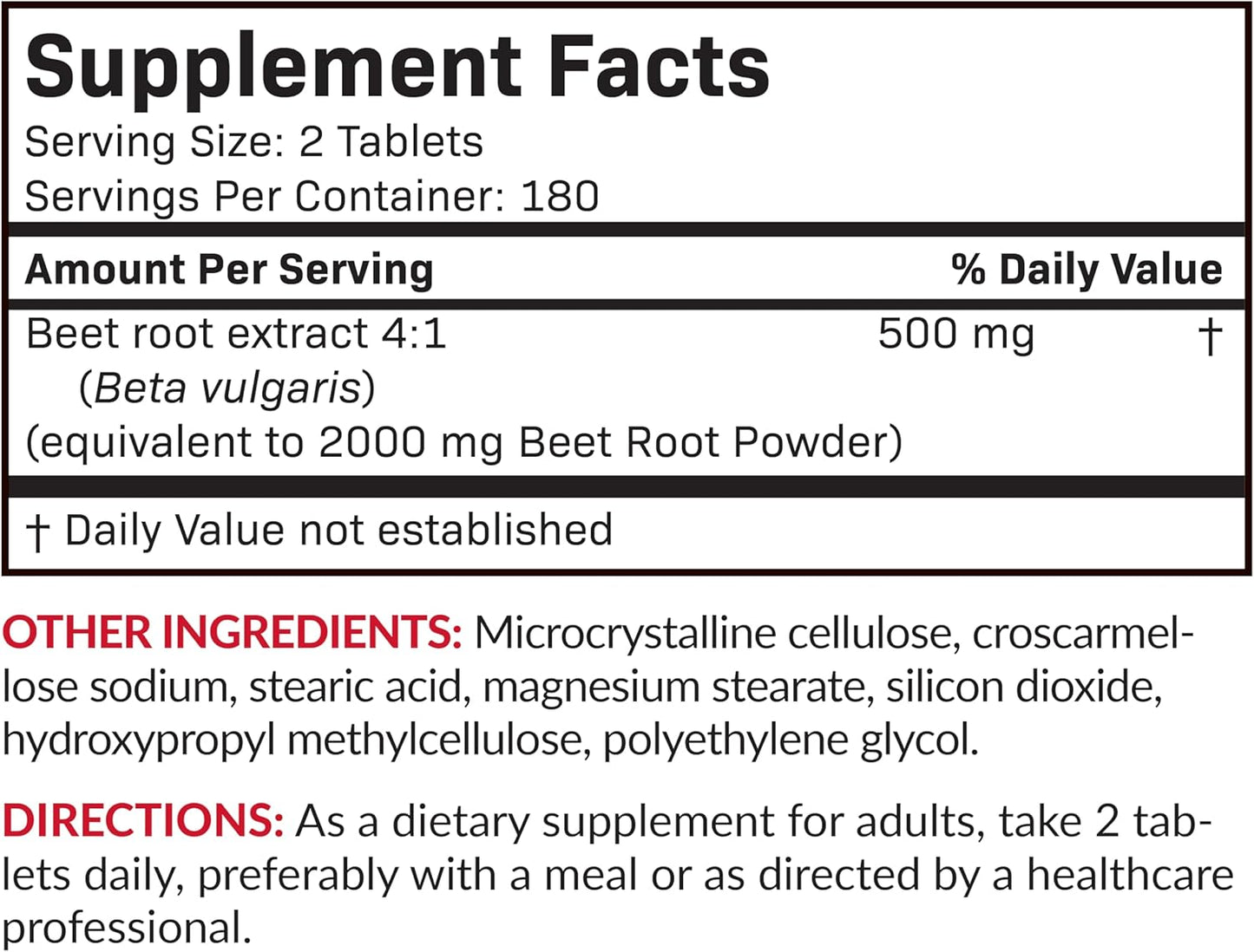 Extra Strength Non-GMO Beet Root Supplement - 360 Vegetarian Tablets by Futurebiotics - Espot.com.au