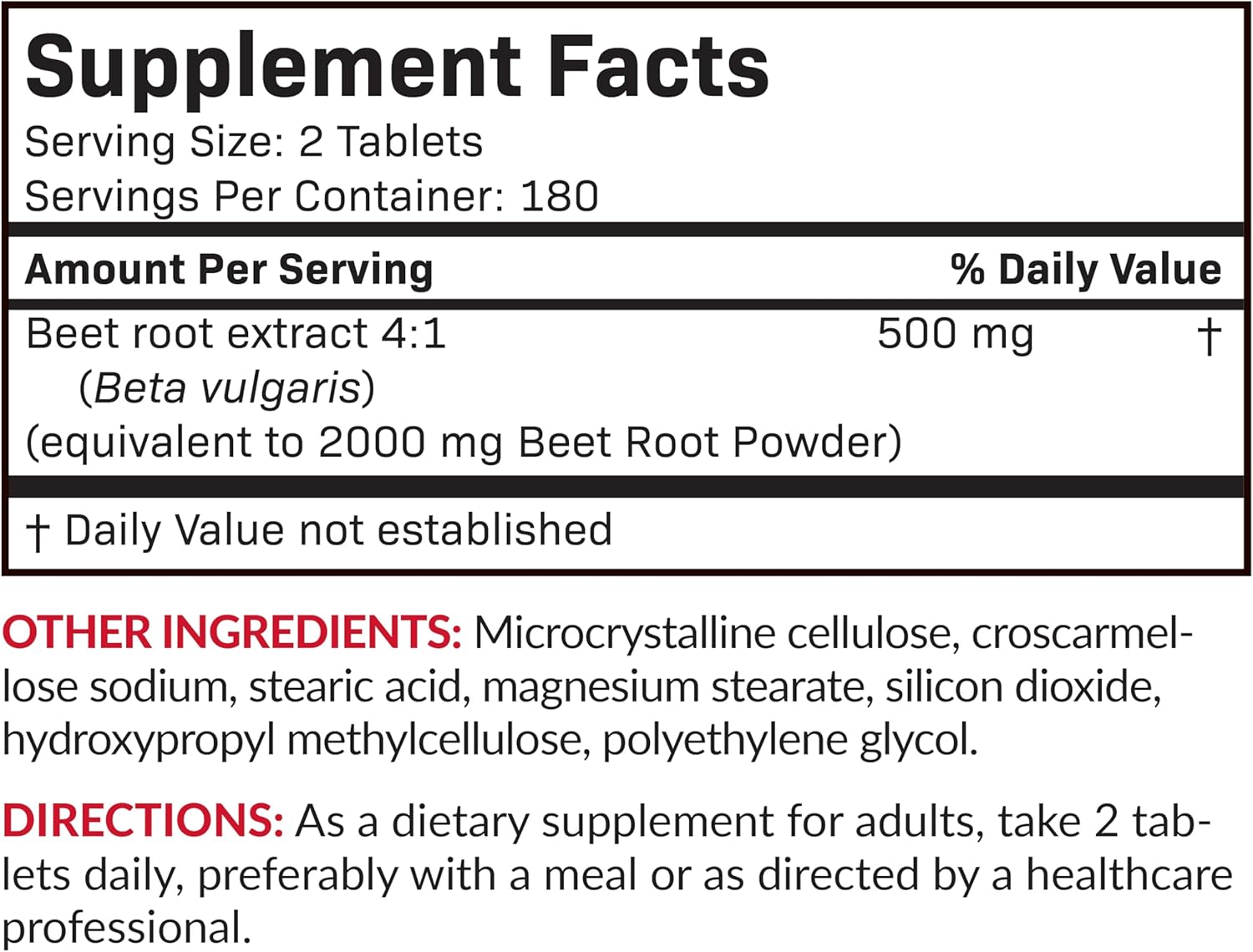 Extra Strength Non-GMO Beet Root Supplement - 360 Vegetarian Tablets by Futurebiotics - Espot.com.au