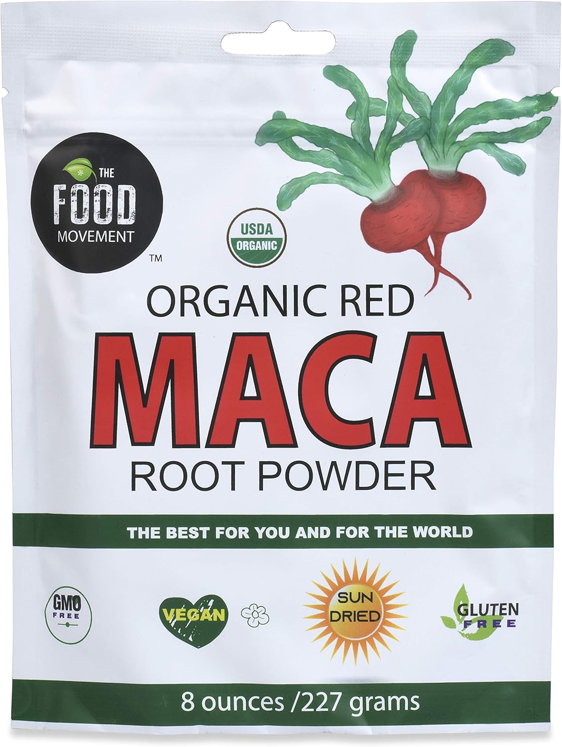 Organic Red Maca Superfood Powder - 8 oz by The Food Movement Co. - Espot.com.au