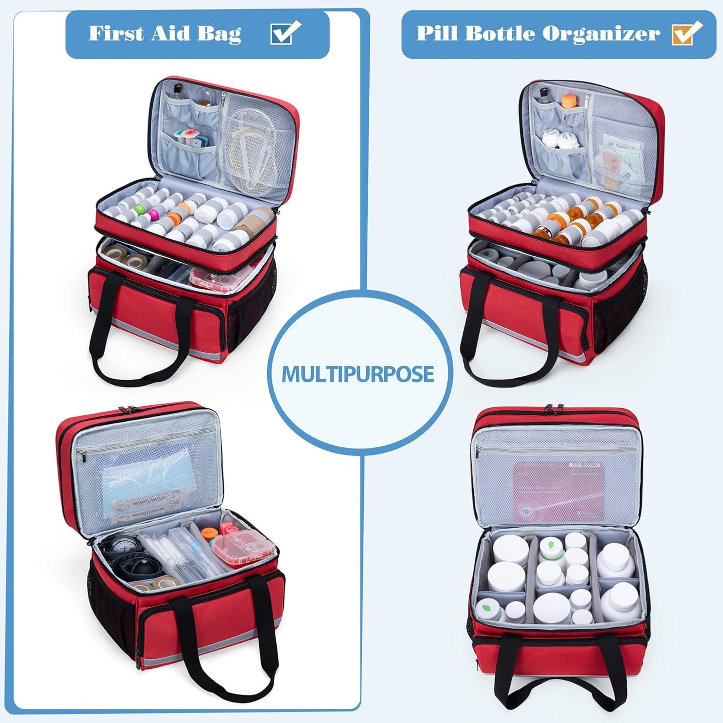 curmio-double-layers-pill-bottle-organizer-bag-with-lockable-zippers---red-travel-friendly-medication-storage-case-for-prescription-bottles-and-medical-supplies-7