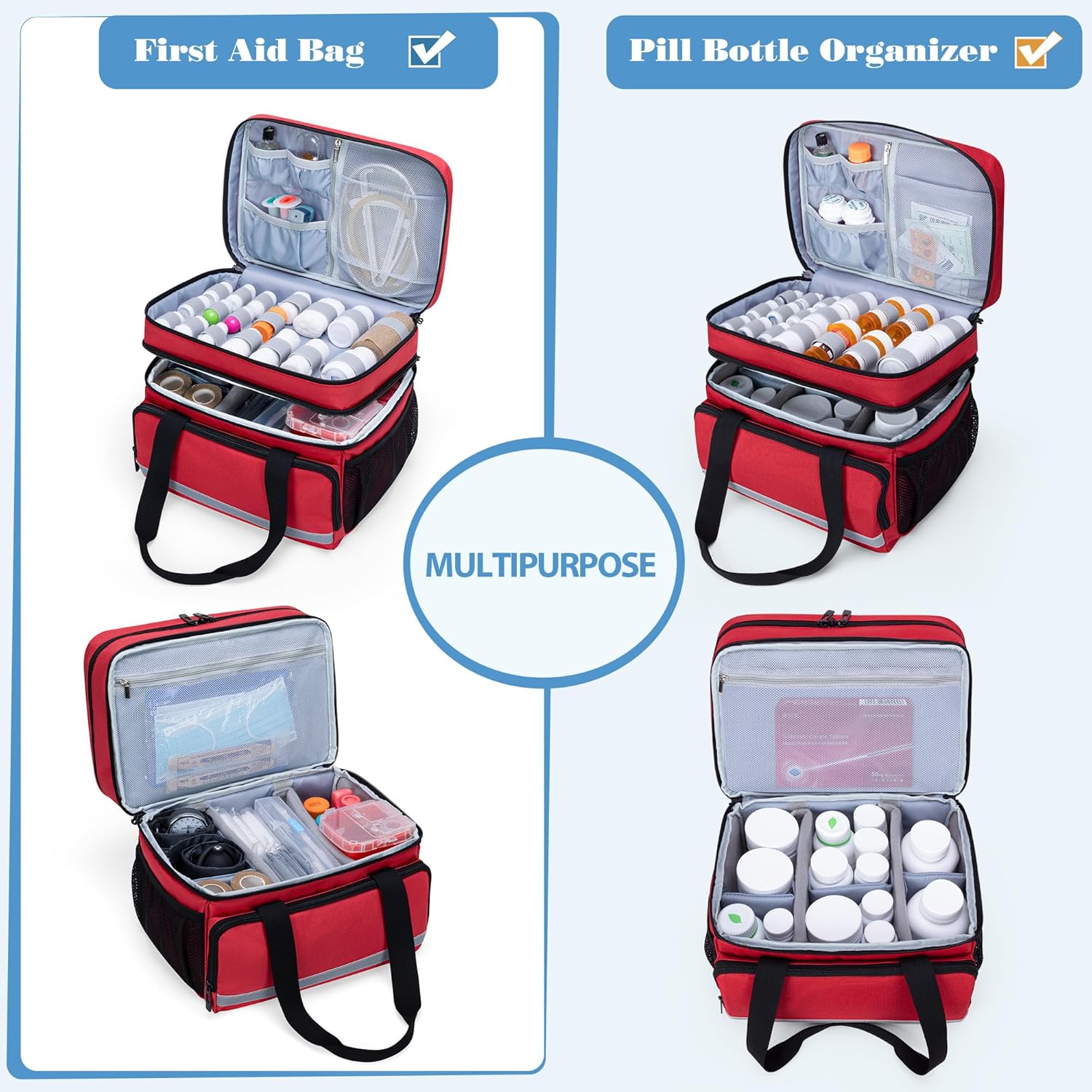 curmio-double-layers-pill-bottle-organizer-bag-with-lockable-zippers---red-travel-friendly-medication-storage-case-for-prescription-bottles-and-medical-supplies-7