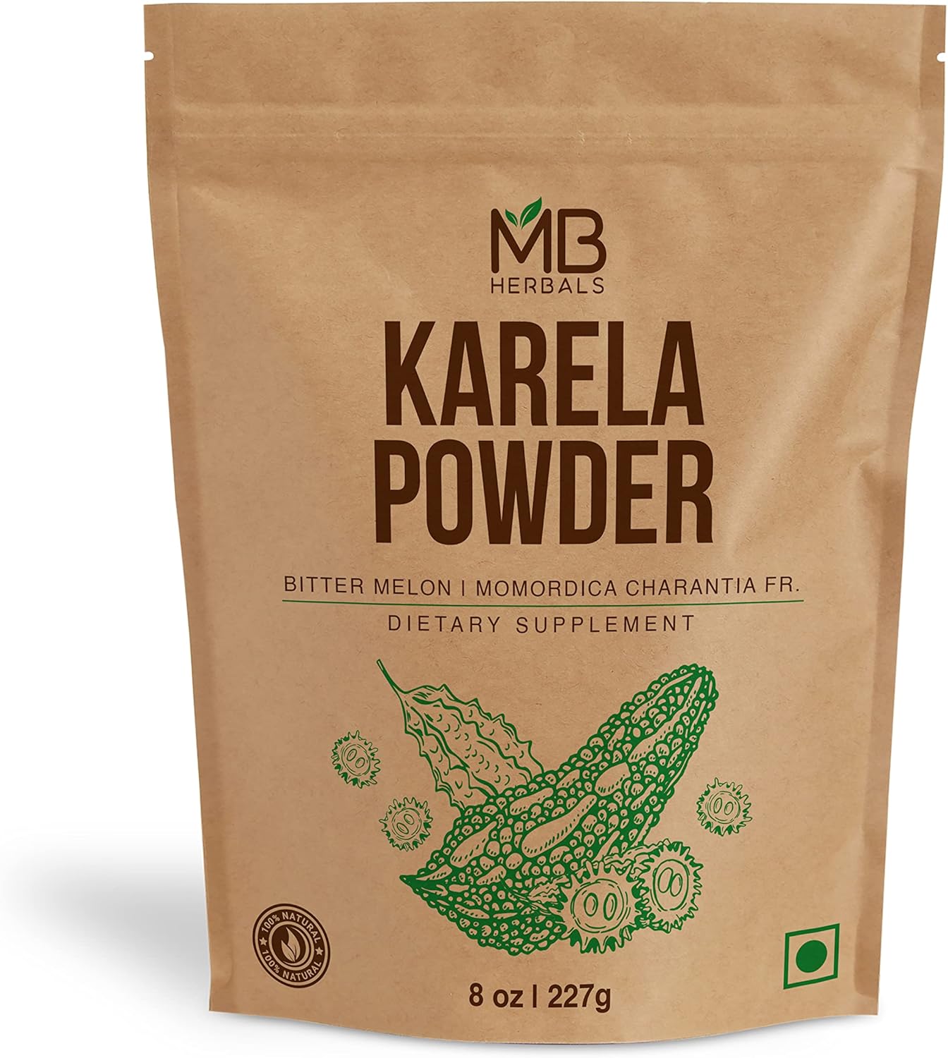 8-oz-mb-herbals-bitter-melon-powder---100-pure-de-seeded-karela-momordica-charantia-fr-non-gmo-gluten-free---no-preservatives---227g-1
