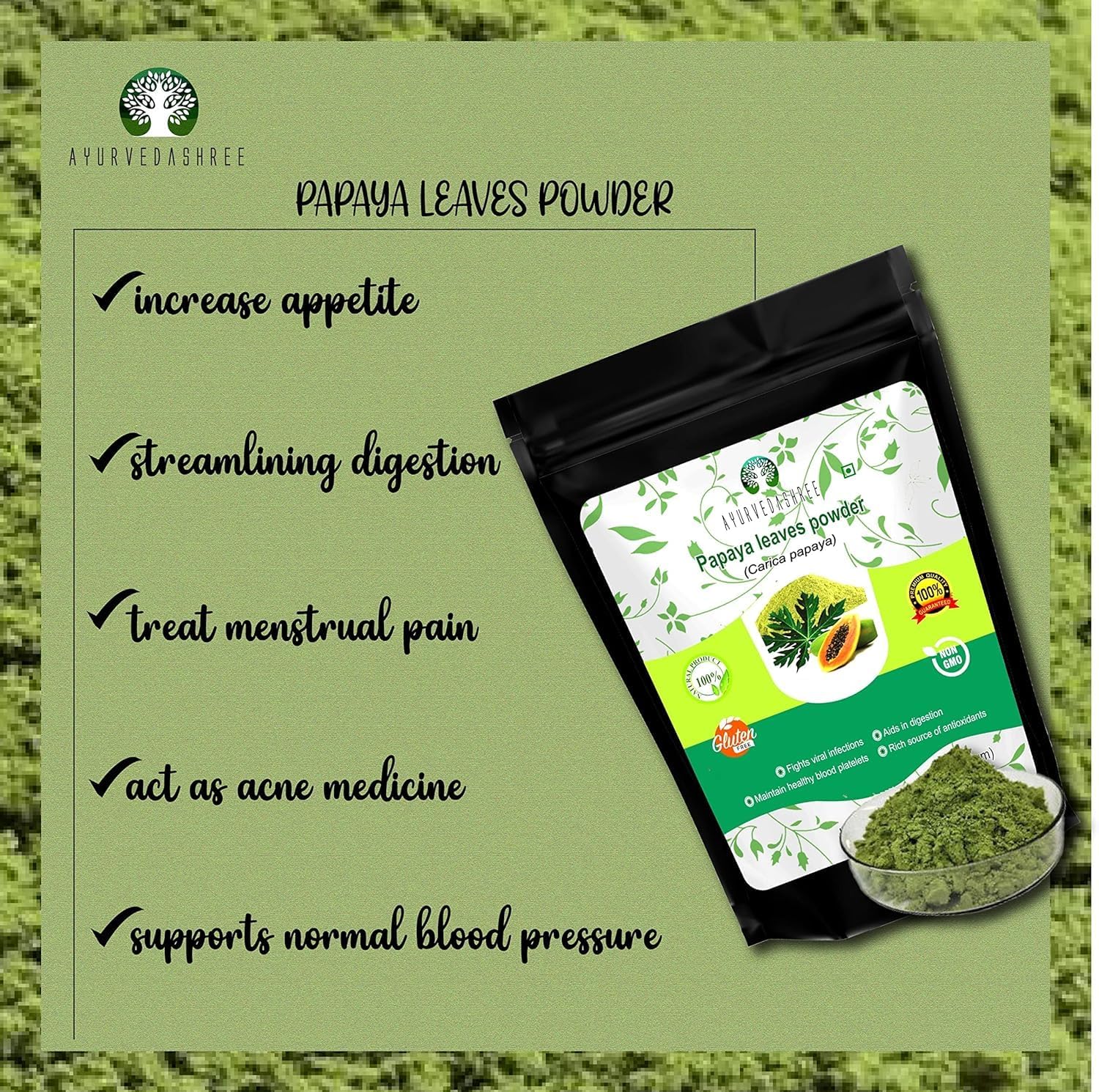 organic-papaya-leaf-powder-200g---dried-from-fresh-leaves-ideal-for-tea-juice-100-leaf-powder-non-gmo-vegan---herbal-natural-3