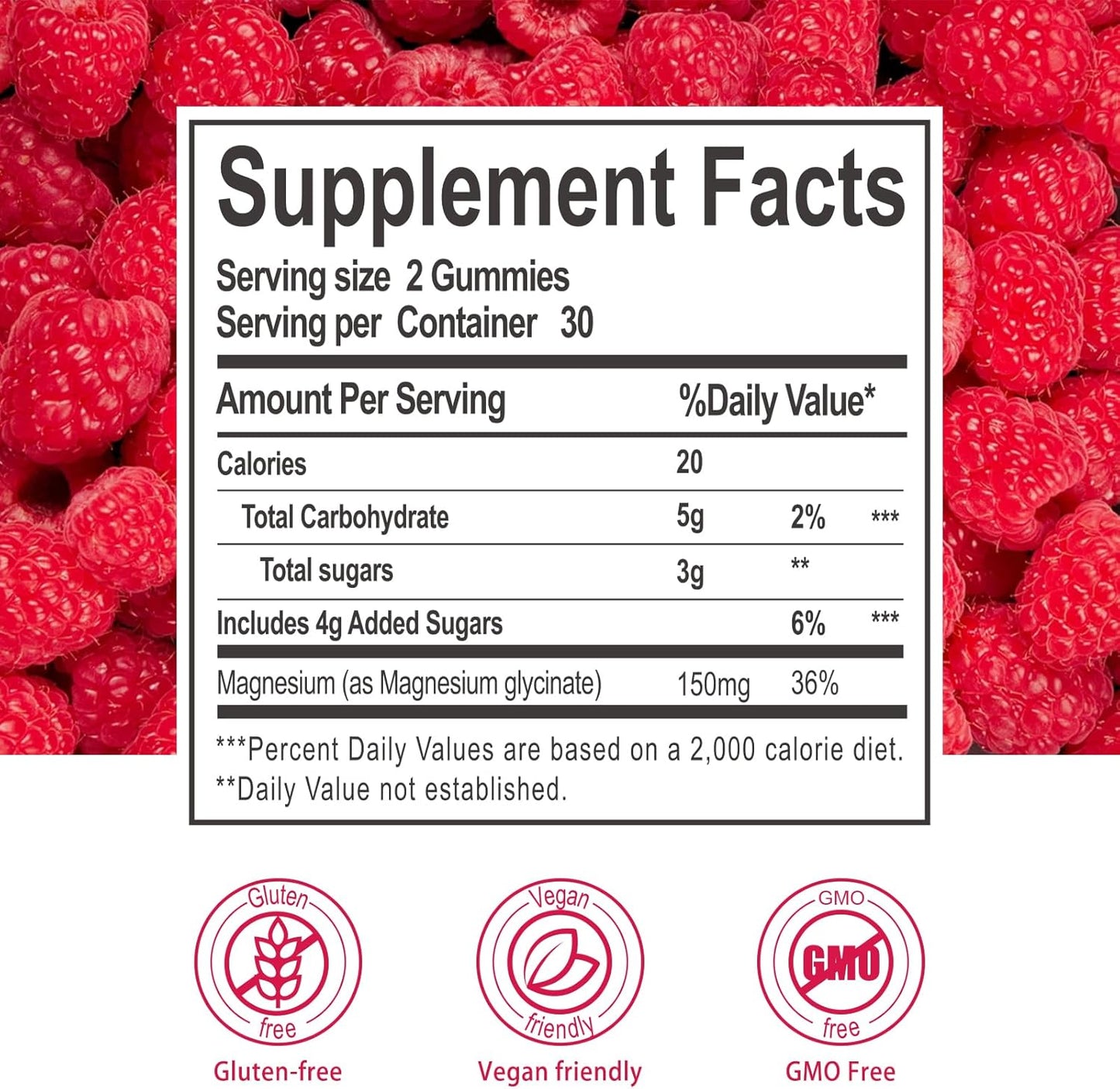 Raspberry Magnesium Gummy Supplement for Adults - Biobor Magnesium Glycinate Gummies for Relaxation, Stress Relief, Muscle, Bone, and Sleep Support (60 Count) - Espot.com.au