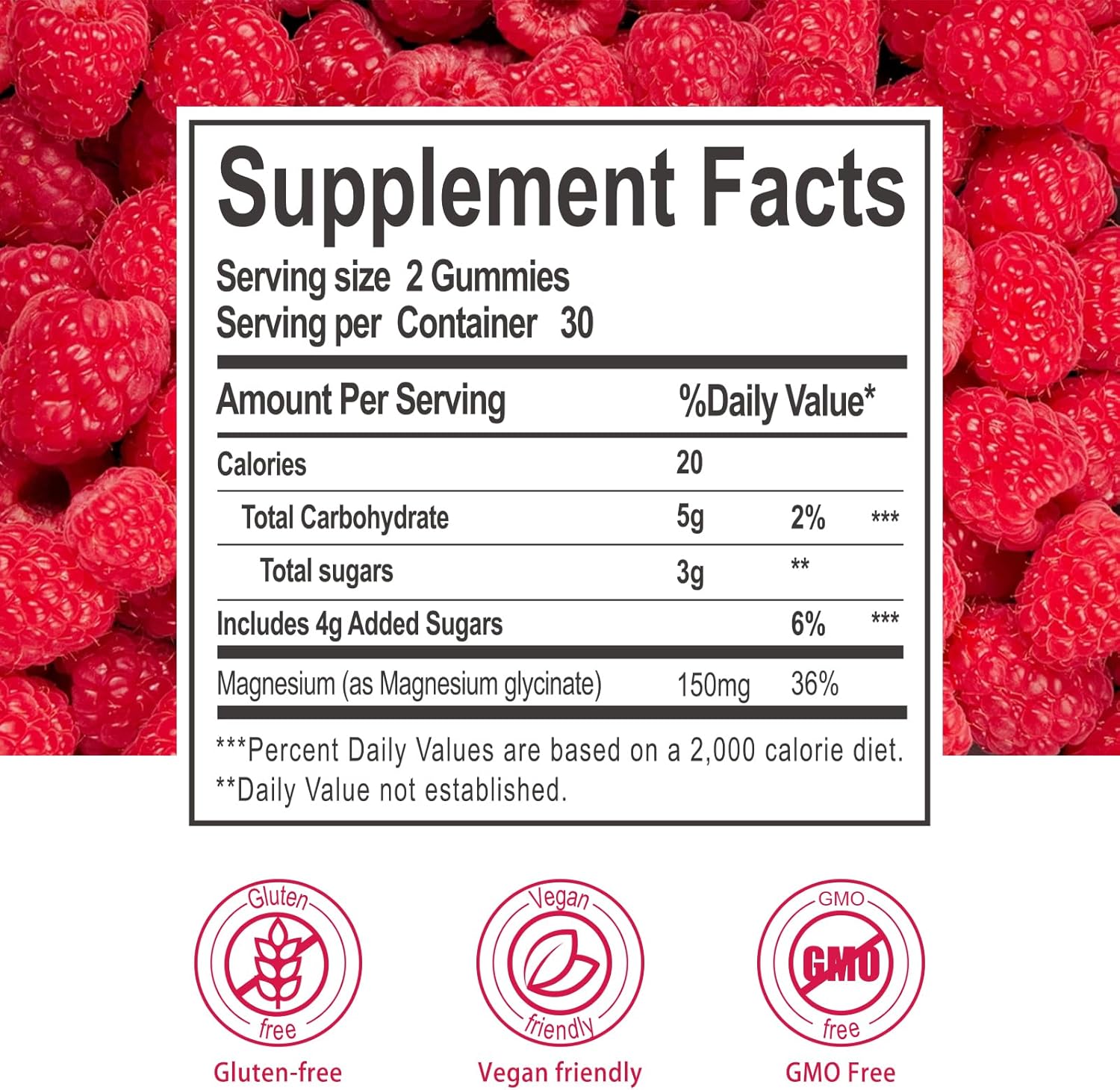 Raspberry Magnesium Gummy Supplement for Adults - Biobor Magnesium Glycinate Gummies for Relaxation, Stress Relief, Muscle, Bone, and Sleep Support (60 Count) - Espot.com.au