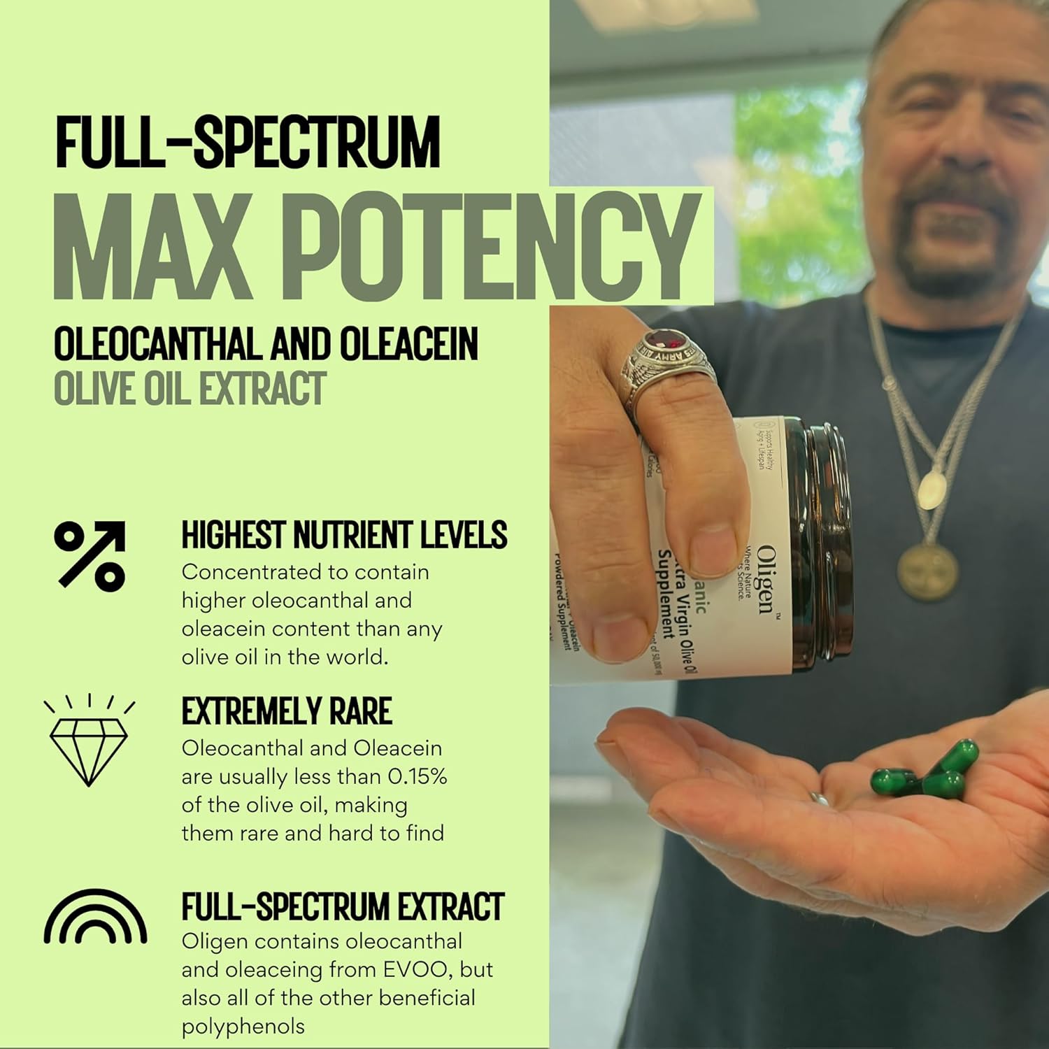 Oligen™ 60ct Oleocanthal Supplement from Extra Virgin Olive Oil for Brain & Heart Health - Espot.com.au