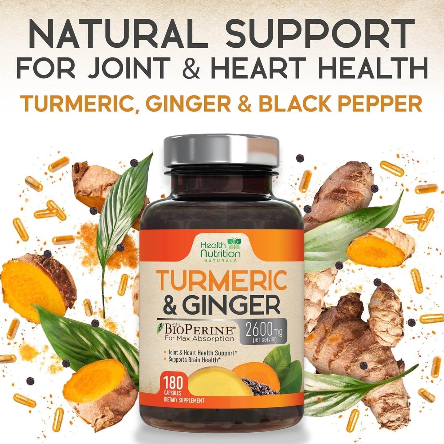 180-capsules-turmeric-curcumin-with-bioperine-ginger---2600mg-95-curcuminoids---heart-joint-support---natural-health-nutrition-supplement-8