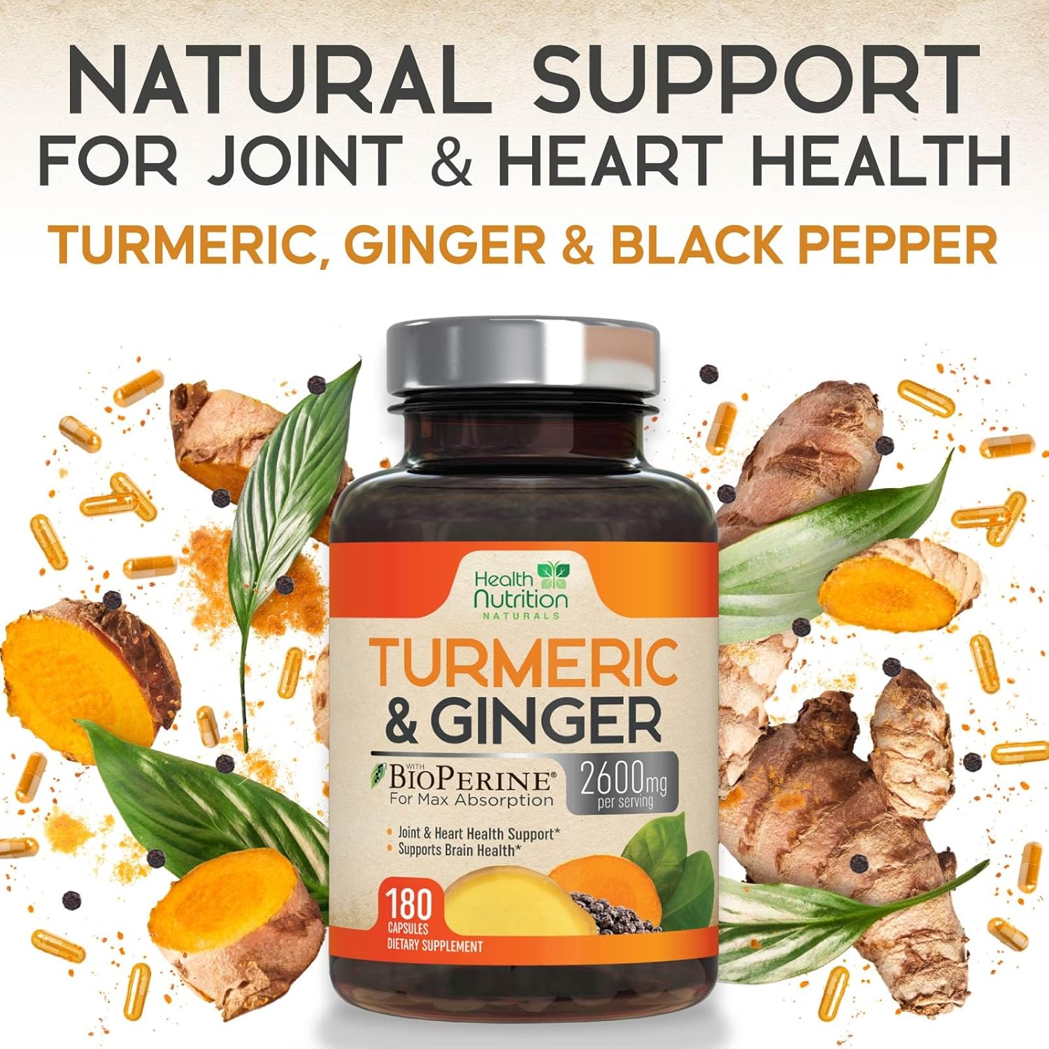 180-capsules-turmeric-curcumin-with-bioperine-ginger---2600mg-95-curcuminoids---heart-joint-support---natural-health-nutrition-supplement-8
