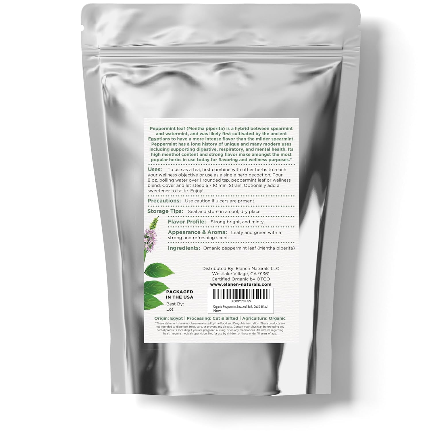 usda-certified-organic-peppermint-leaves-tea---4-oz-113g-loose-leaf---elanen-naturals-dried-mint-tea-bulk---cut-sifted-mint-4
