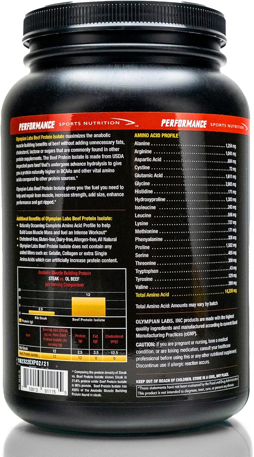 32oz-olympian-labs-beef-protein-isolate-powder---24g-protein-bst-free-2g-bcaas-muscle-building-amino-acids---real-chocolate-flavor-2