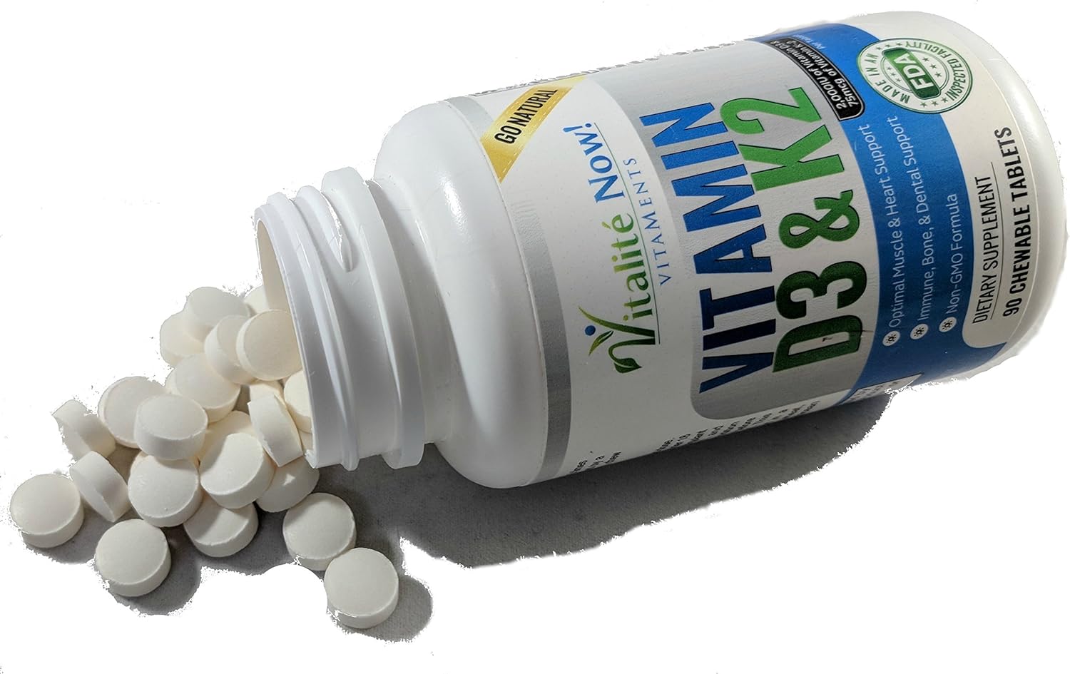 vitalit-now-vitamin-d3-2000-iu-k2-chewable-tablets---cherry-flavor---optimal-absorption-for-lung-health-strong-bones-heart---natural-formula---90-tablets---3-month-supply-4