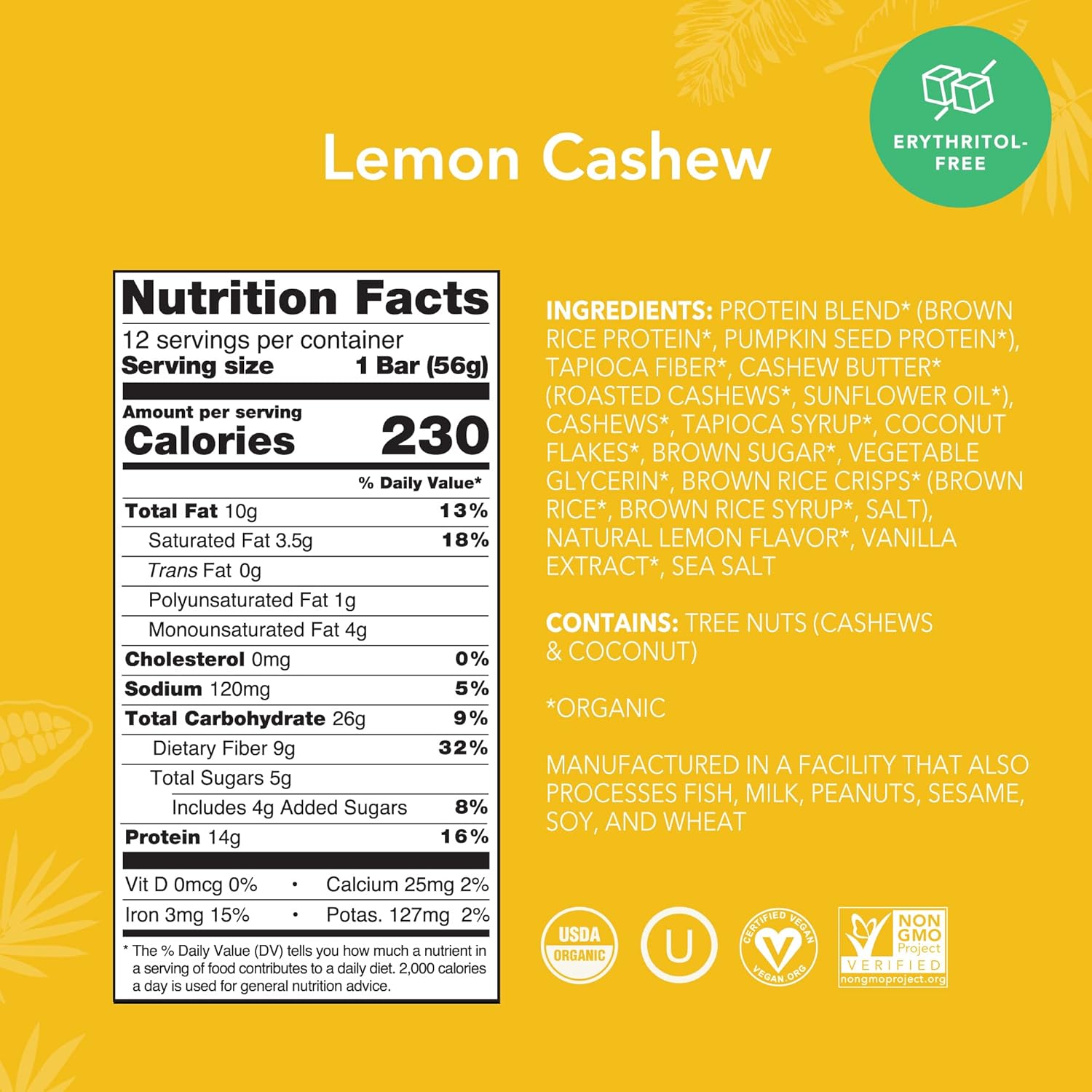 organic-lemon-cashew-plant-based-protein-bars---12-count-vegan-low-sugar-gluten-free-paleo-non-gmo---no-steviaerythritol-low-carb-2