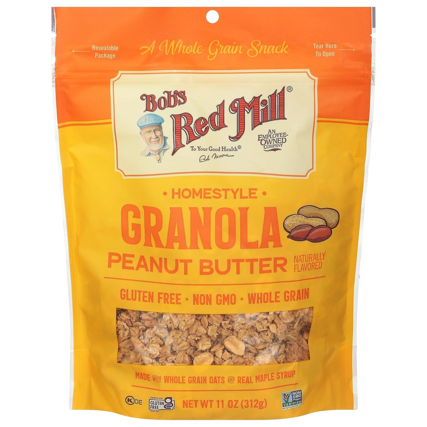 bobs-red-mill-peanut-butter-granola-11oz-6-pack---non-gmo-whole-grain-kosher---healthy-peanut-butter-granola-2