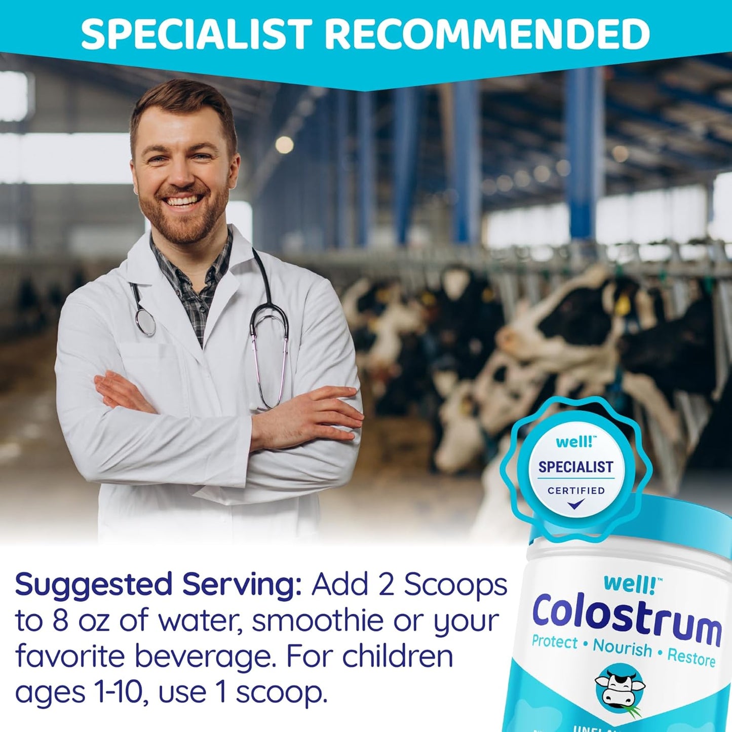 high-igg-plus-immunolin-colostrum-powder-supplement---promotes-gut-health-hair-growth-beauty-immune-support---grass-fed-bovine-antioxidants---easy-to-mix-unflavored-60-servings-5