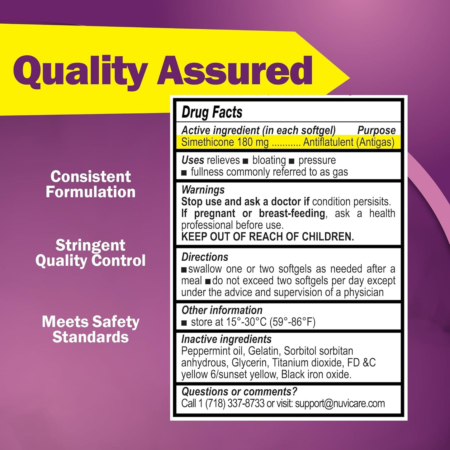 Ultra Strength Gas Relief Softgels (180mg) for Adults - Anti Gas & Bloating Relief - Compare to Phazyme - Stomach Gas Relief (100 Count) - Espot.com.au
