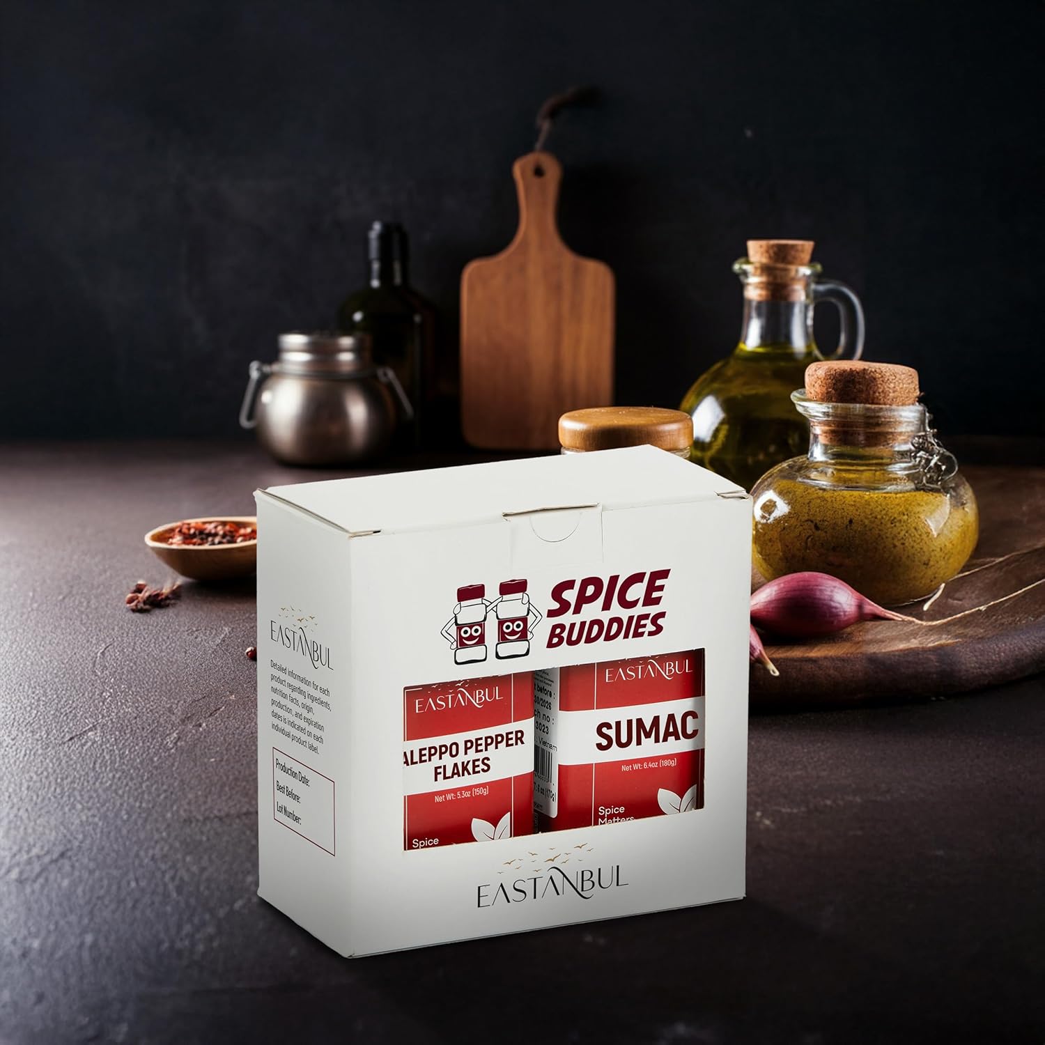 eastanbul-aleppo-pepper-and-sumac-spice-set---crushed-turkish-red-chili-flakes-and-sumac-seasoning---53oz-pepper-64oz-sumac---moderate-heat-blend-2