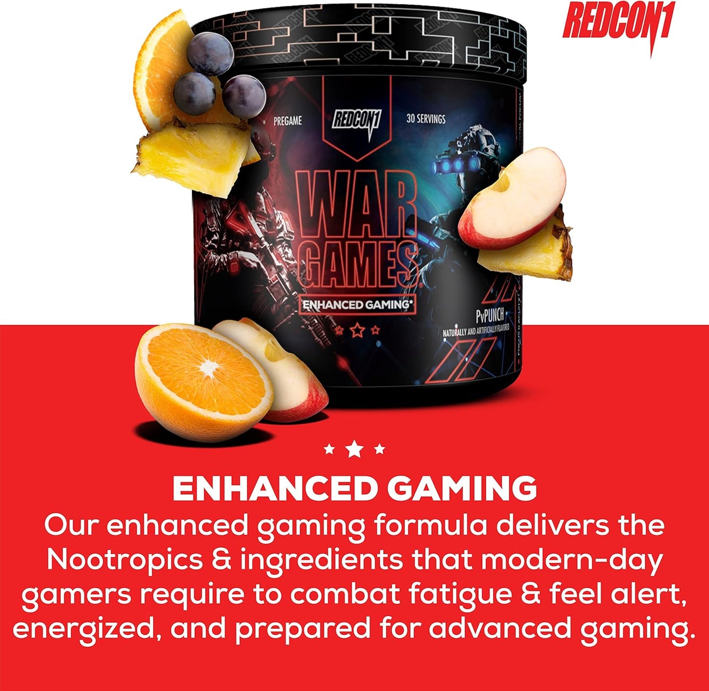 redcon1-war-games-pvpunch-focus-formula---keto-friendly-supplement-with-nootropics-green-tea-extract---energizing-yerba-mate-blend-with-teacrine-dynamine-30-servings-6