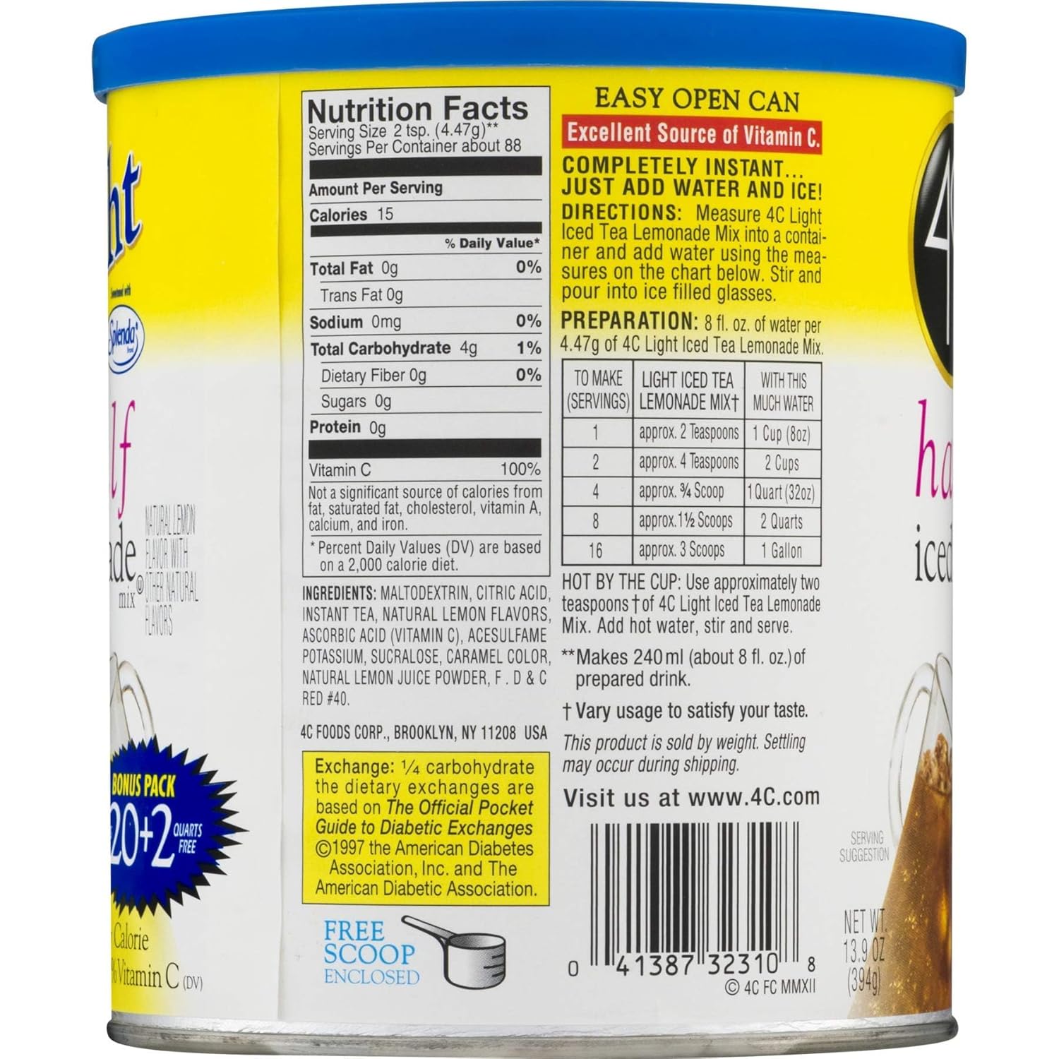 family-sized-4c-light-half-half-powdered-drink-mix---zero-sugar-low-calorie-thirst-quenching-flavors---22-quarts---139-ounce-pack-of-2-2