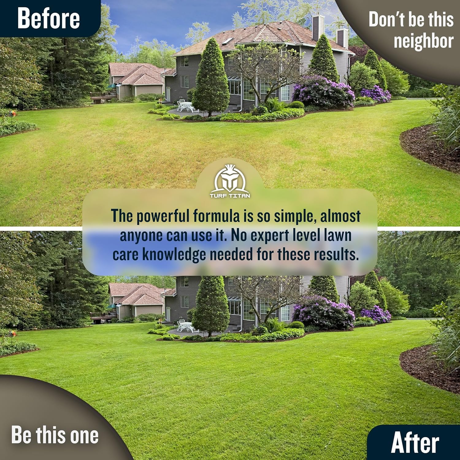 Turf Titan Thatch Buster - Natural Lawn Aerator and Grass Dethatcher - Probiotic Solution for Better Lawn Drainage, Soil Health, and Strength (32oz) - Espot.com.au