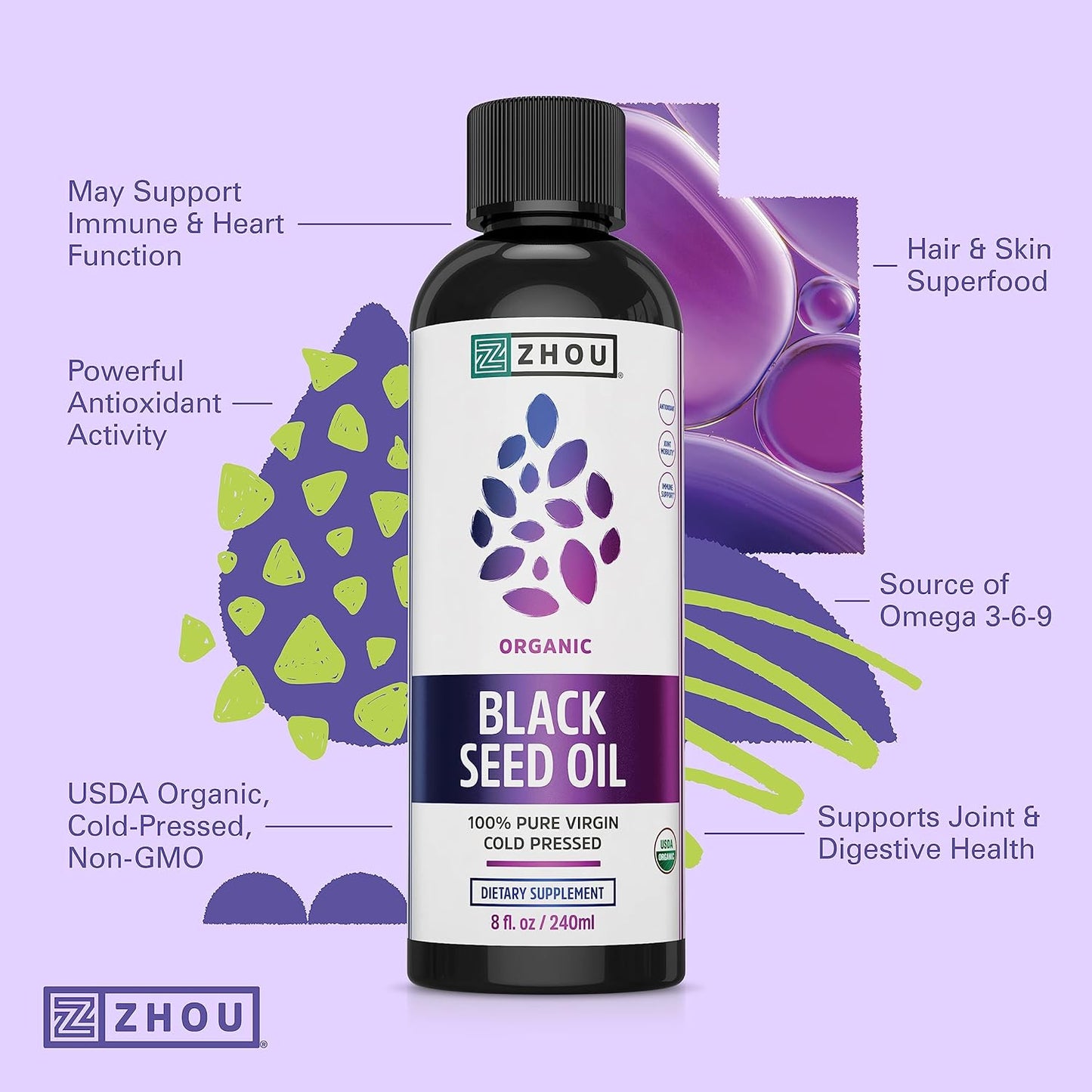 organic-black-seed-oil---cold-pressed-omega-3-6-9-antioxidant-for-immune-support-joints-digestion-hair-skin---vegan-gluten-free-non-gmo---8oz-bottle-by-zhou-4