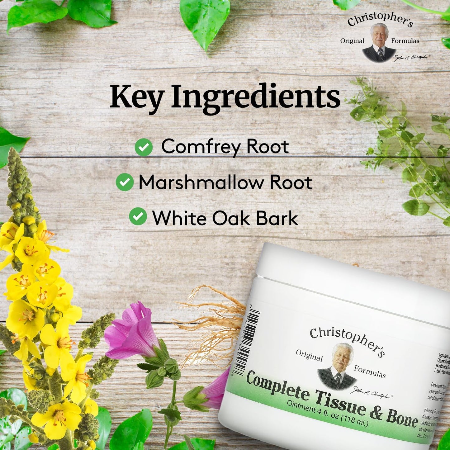 Complete Tissue and Bone Ointment by Dr. Christopher's Formula - 4 Ounce Jar - Espot.com.au