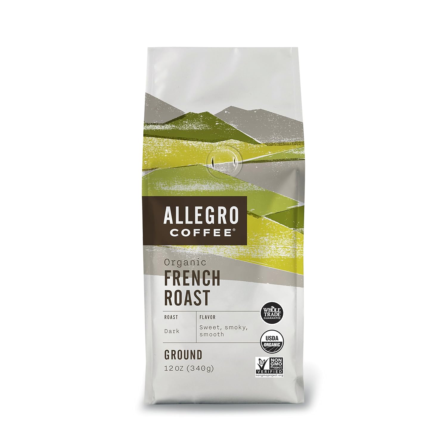 Organic French Roast Ground Coffee - 12 oz by Allegro Coffee - Espot.com.au