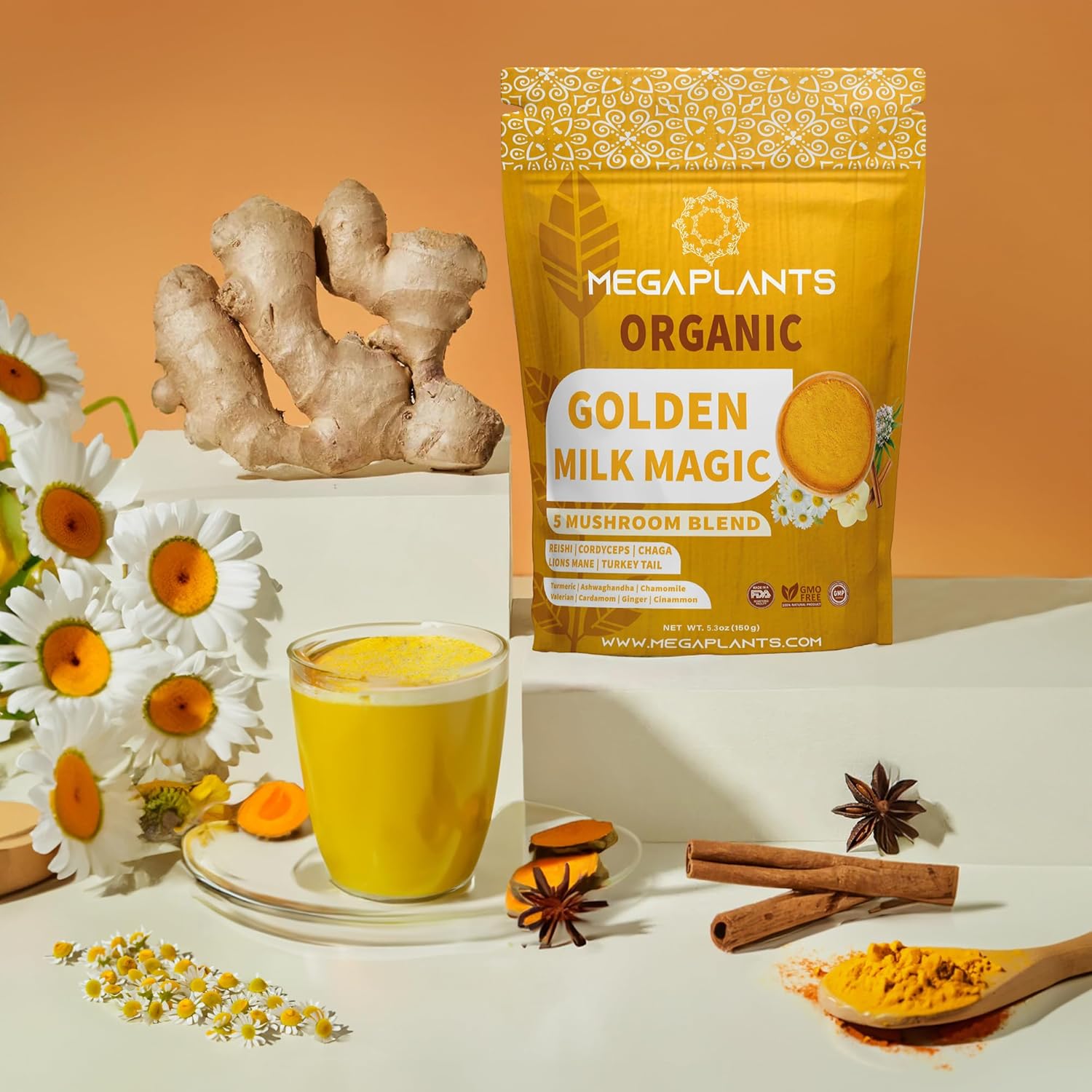 50-servings-of-megaplants-golden-milk-magic-superfood-5-mushroom-blend-for-sleep-relaxation-and-relief---includes-turmeric-ashwagandha-valerian-chamomile-and-more---ideal-for-smoothies-and-hot-beverages-7
