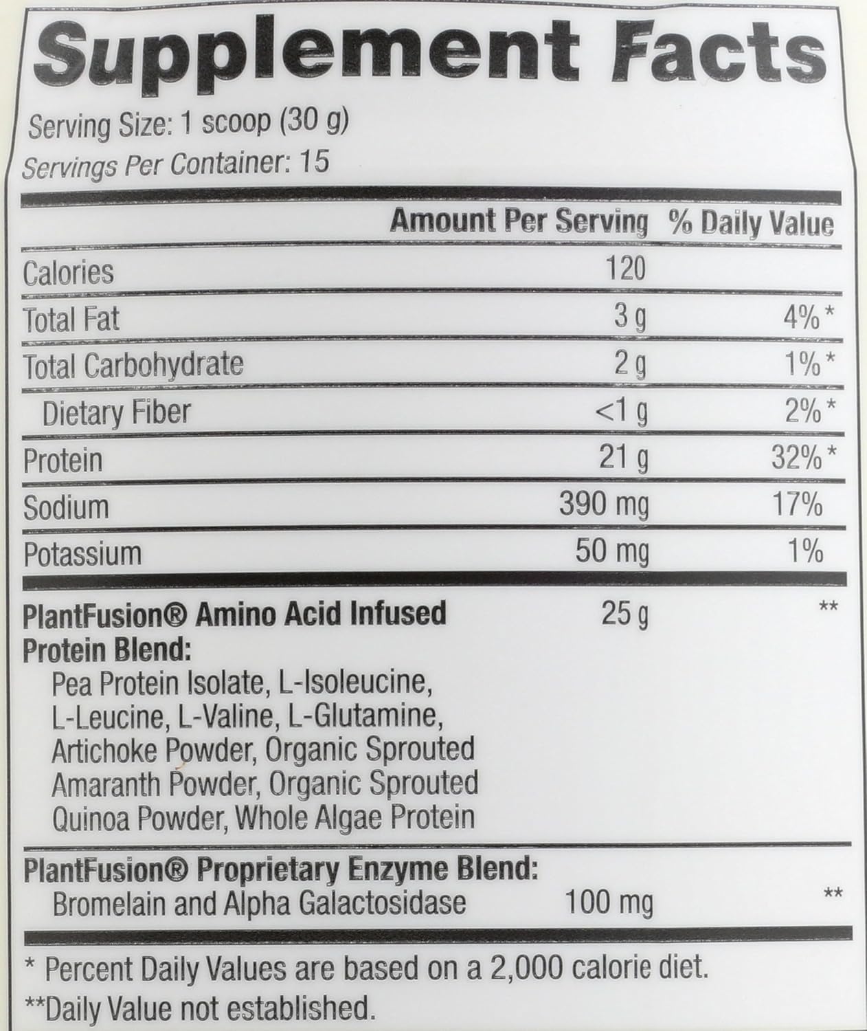 Vanilla Bean PlantFusion Vegan Protein Powder with BCAAs, Digestive Enzymes, Pea Protein - Keto, Gluten Free, Soy Free - 1 lb - Espot.com.au