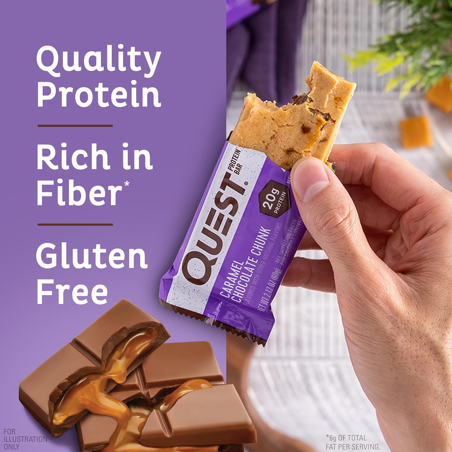 quest-nutrition-caramel-chocolate-chunk-protein-bars---20g-protein-1g-sugar-4g-net-carbs---gluten-free-keto-friendly---12-bars-3
