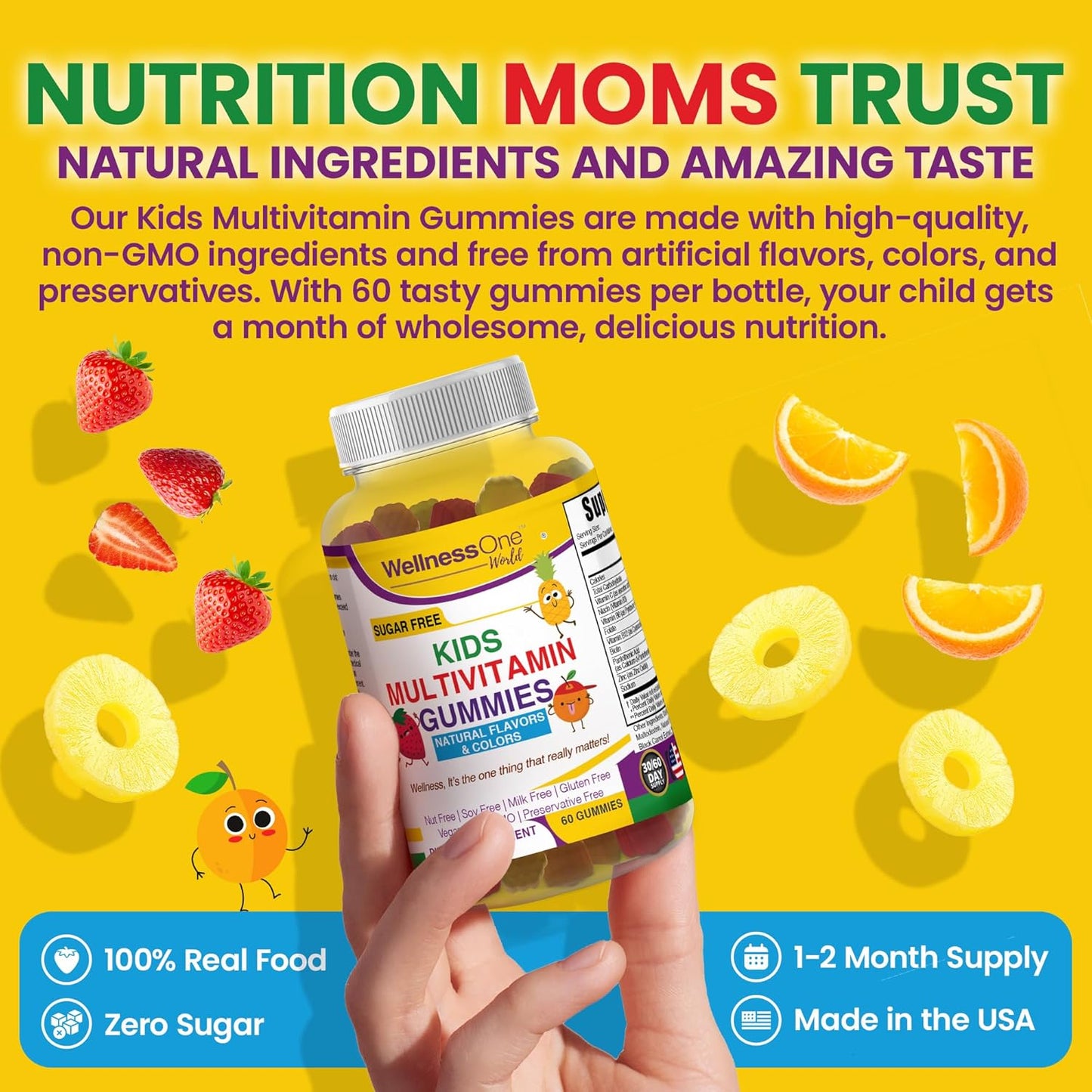 sugar-free-kids-multivitamin-gummies-with-vitamin-c-b6-b12-folic-acid---immune-support-supplement---natural-strawberry-pineapple-orange-flavors---60-gummy-vitamins-4