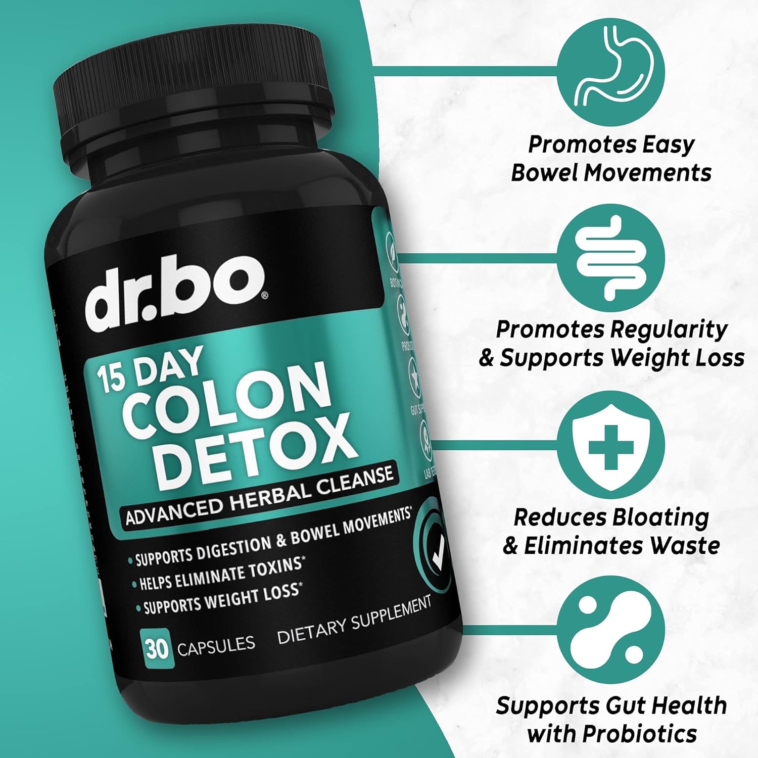 Organic Hormone Balance & Colon Cleanse Combo for Women - Liquid Drops for Hormonal Balance & Menstrual Support + 15 Day Intestinal Cleanse Pills & Probiotic Detox - Espot.com.au
