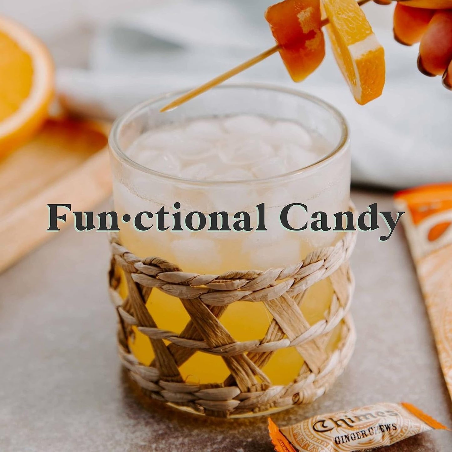 Premium Natural Chimes Peppermint Ginger Chews - 1 lb Bag (16 oz) Individually Wrapped Chewy Ginger Candy - Espot.com.au