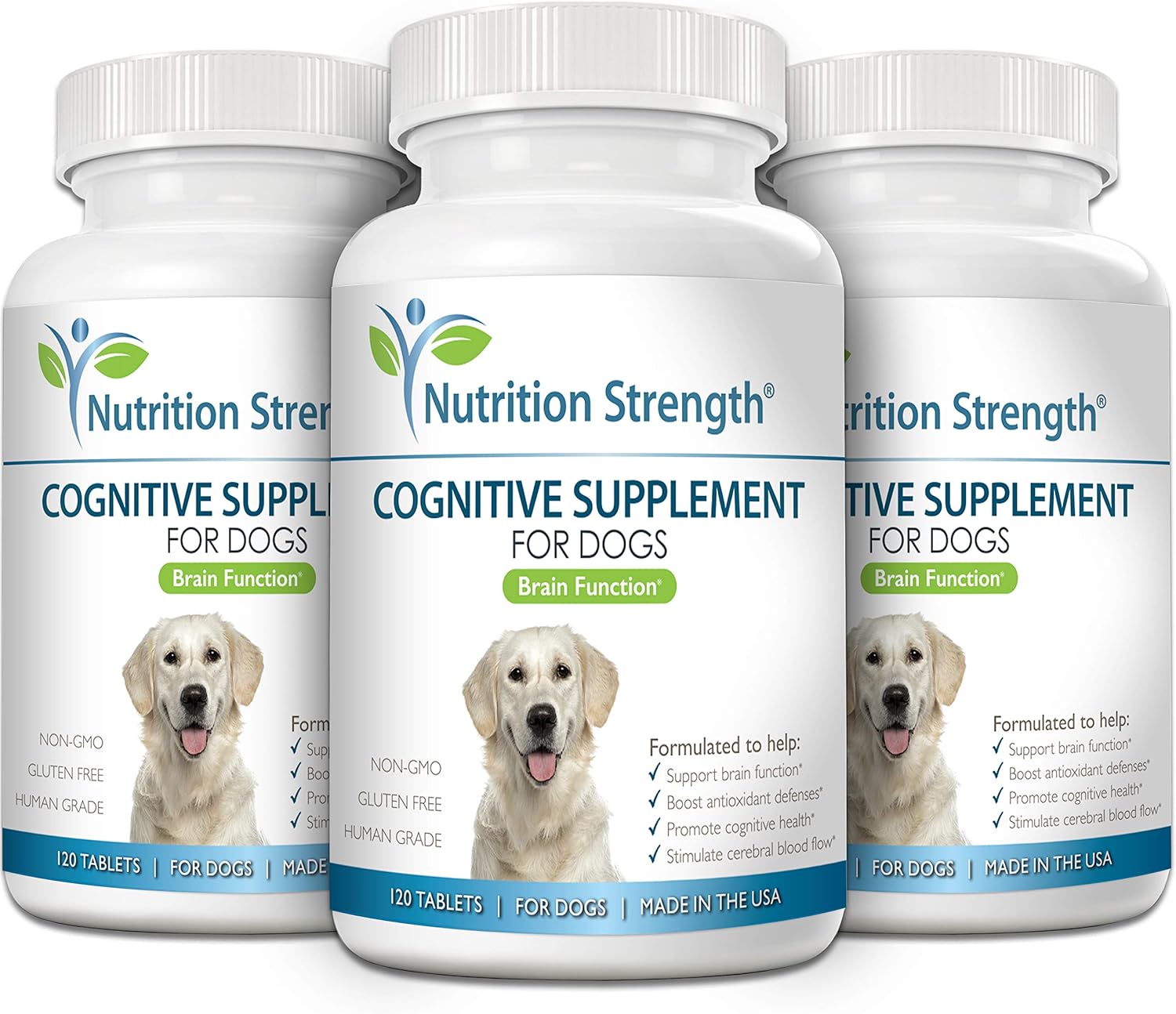 Dog Cognitive Support Supplement for Brain Health & Mental Wellness, 120 Chewable Tablets, Ideal for Aging Dogs with Cognitive Difficulties - Espot.com.au