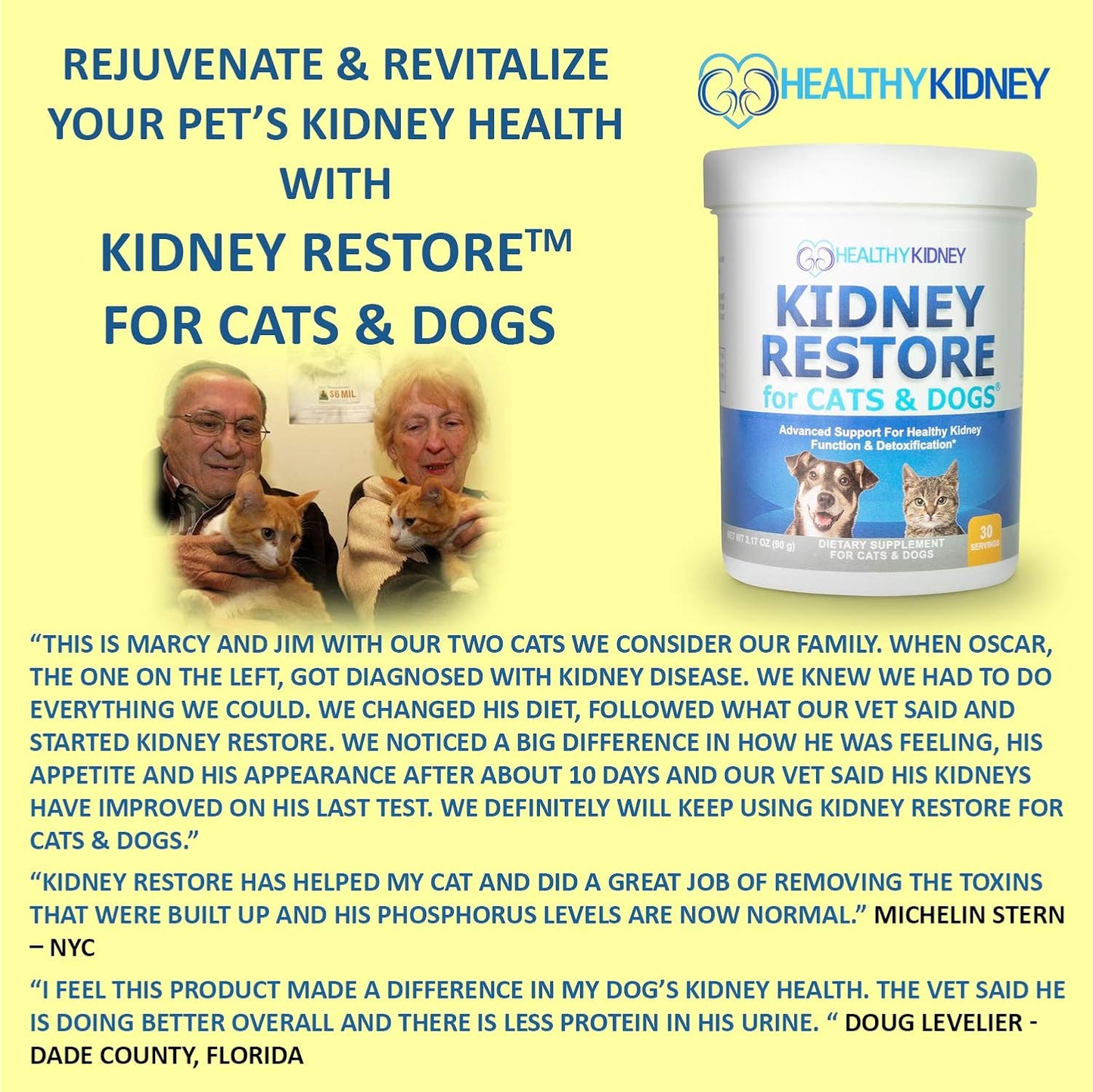 Pet Kidney Support Supplements for Cats and Dogs, Natural Renal Health Aid for Feline and Canine Urinary Tract Function, Easy to Add to Pets' Food for Optimal Health - Espot.com.au