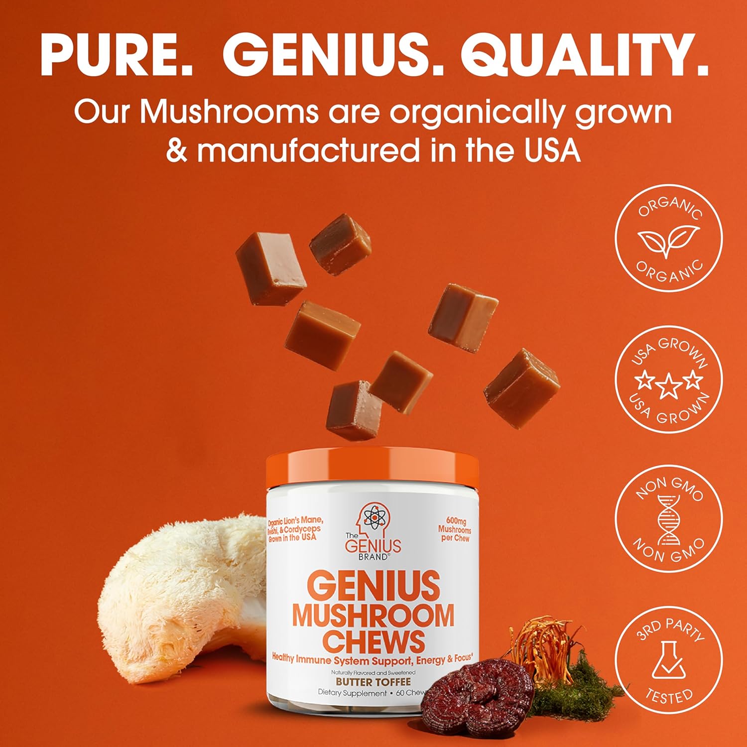 genius-mushroom-soft-chews---lions-mane-cordyceps-reishi-complex-for-energy-focus-brain-health-and-immune-support---nootropic-chew-butter-toffee-flavor-5
