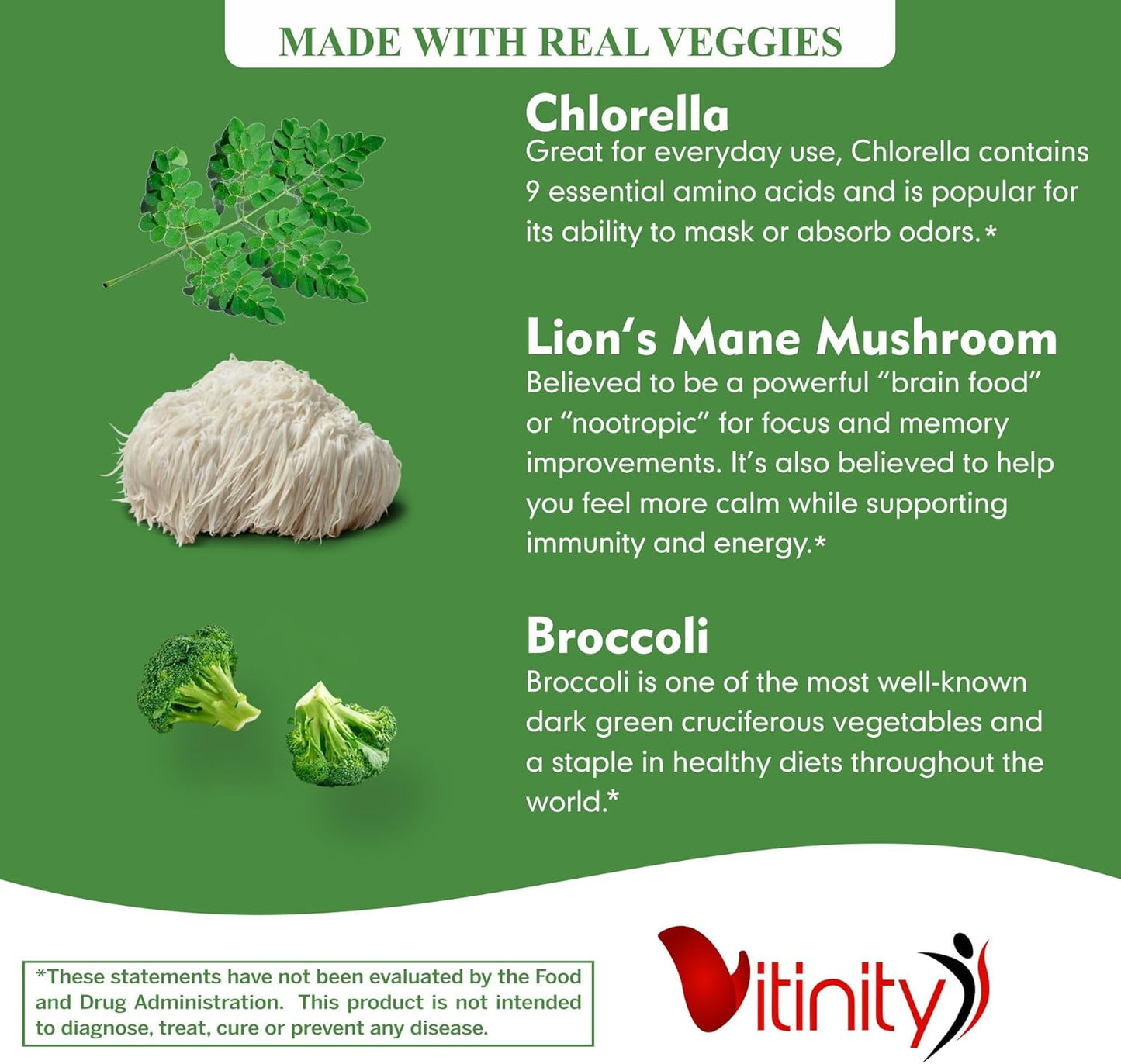 VITINITY Veggies Gummies Supplement with 30 Super Veggies, Fruits & Herbs - 120 Chews, Non-GMO, Gluten-Free - 60 Day Supply - Espot.com.au