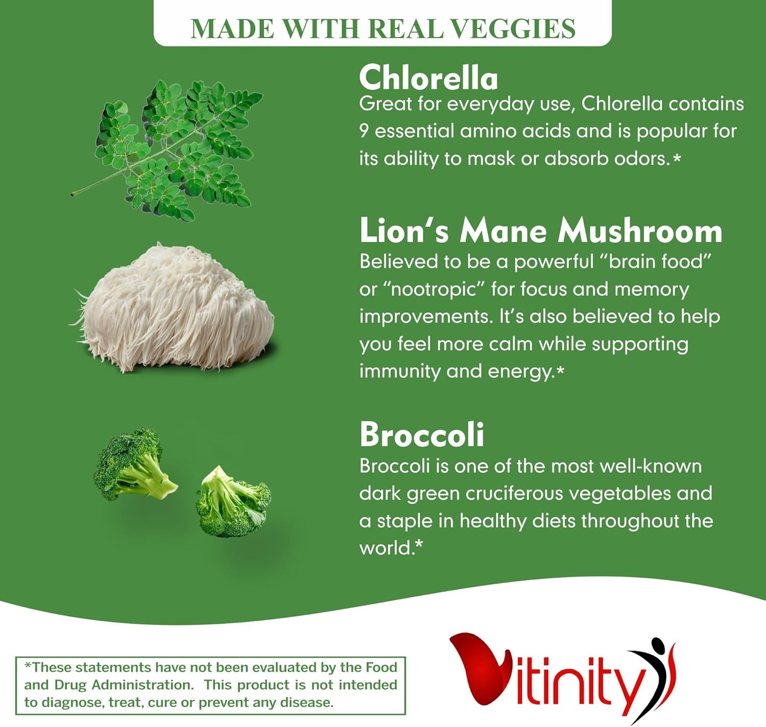 VITINITY Veggies Gummies Supplement with 30 Super Veggies, Fruits & Herbs - 120 Chews, Non-GMO, Gluten-Free - 60 Day Supply - Espot.com.au
