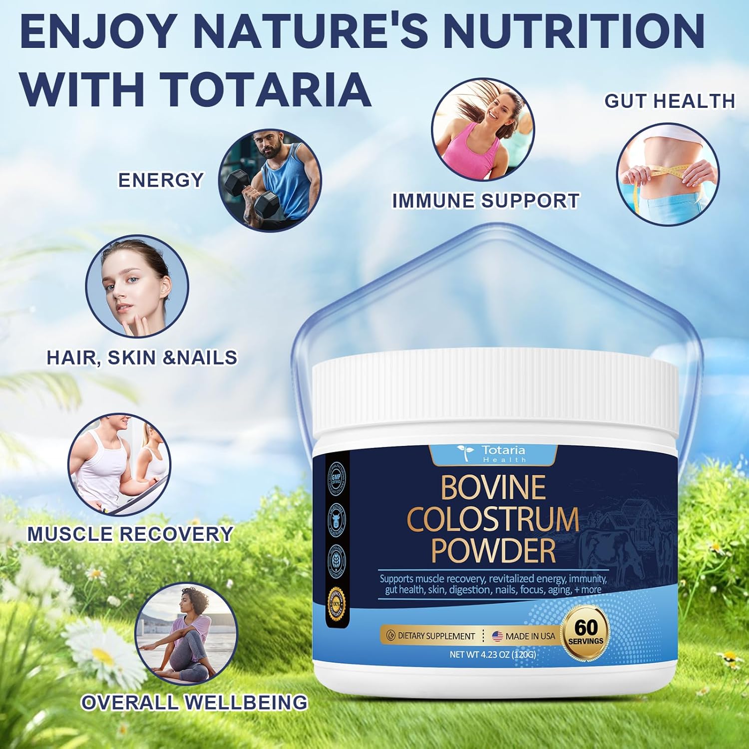organic-bovine-colostrum-powder-supplement-for-gut-health-hair-growth-beauty-immune-support---grass-fed-usa-farm---gmp-certified---60-servings-2