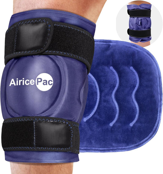 Large Reusable Gel Ice Pack Wrap for Knee Surgery & Injuries - Pain Relief & Swelling - Sports Recovery - Blue Color - Espot.com.au