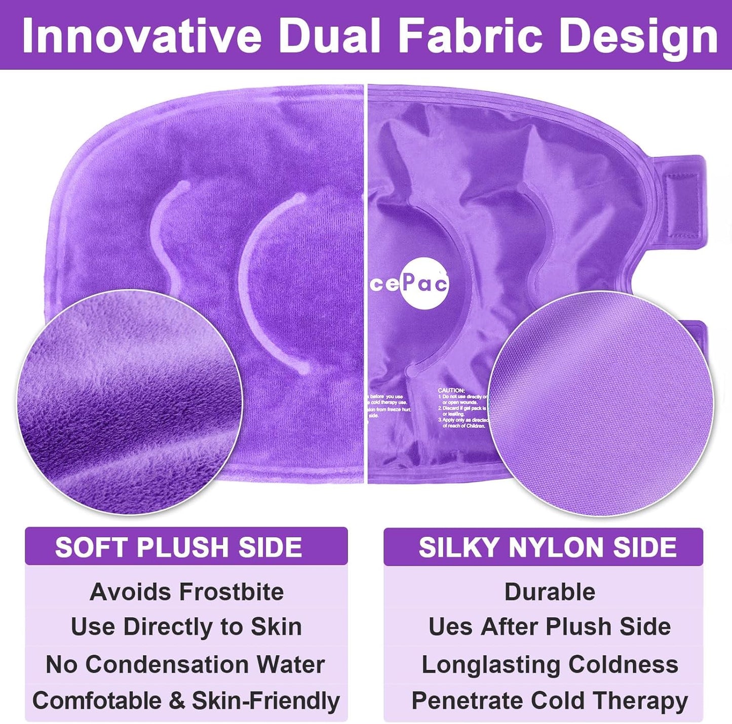 Purple Gel Ice Pack for Knee Pain Relief - Reusable Cold Compress for Injuries, Swelling, Surgery Recovery - Ideal for Arthritis, Meniscus Tear, ACL - AiricePac - Espot.com.au