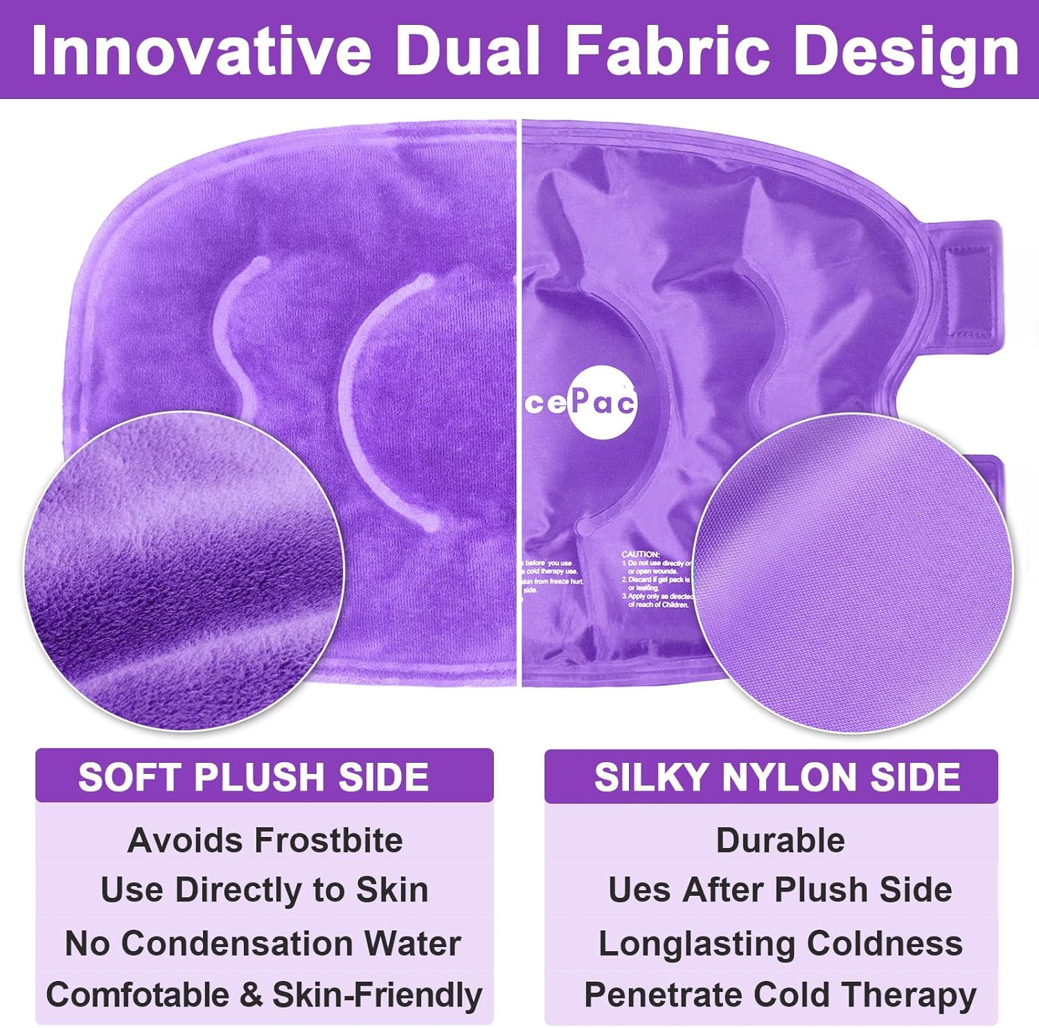 Purple Gel Ice Pack for Knee Pain Relief - Reusable Cold Compress for Injuries, Swelling, Surgery Recovery - Ideal for Arthritis, Meniscus Tear, ACL - AiricePac - Espot.com.au